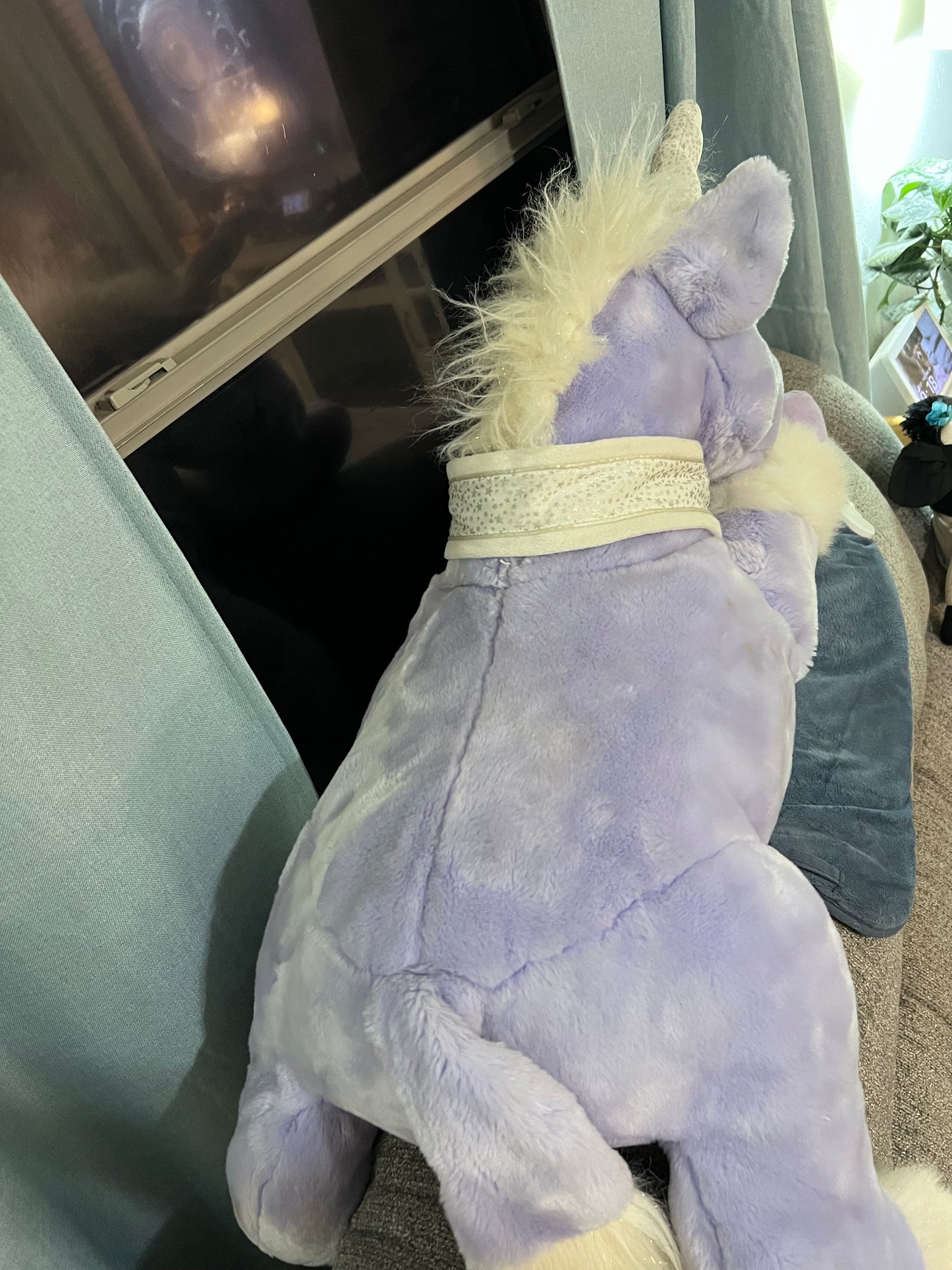 Rare Jumbo Commonwealth Lavender Unicorn Plush.