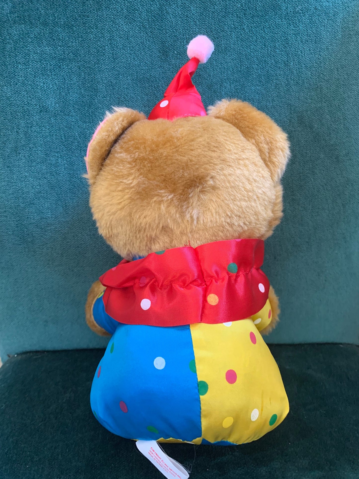 Vintage clown “I love you” bear