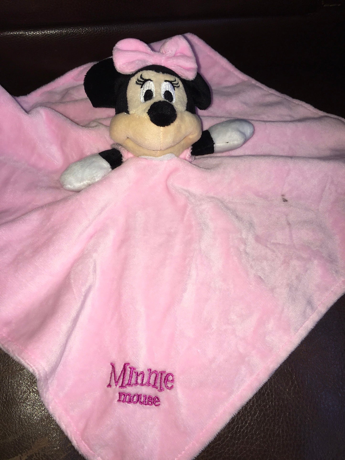 Disney Minnie Mouse Baby Girls Security Blanket Lovey Stuffed Animal