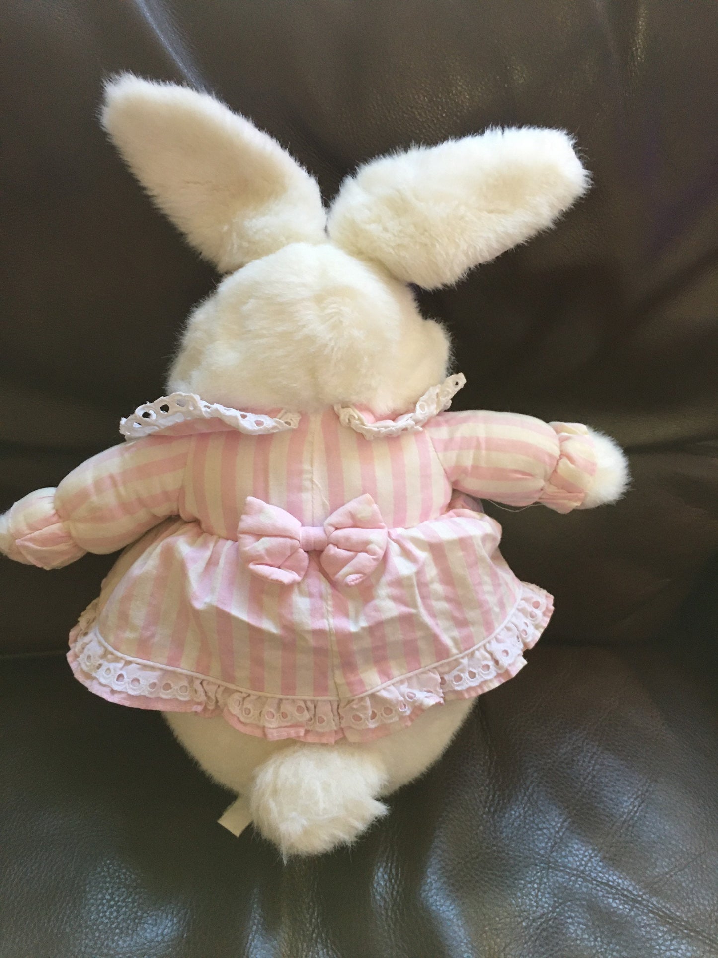 Vintage White Rabbit in Pink Dress