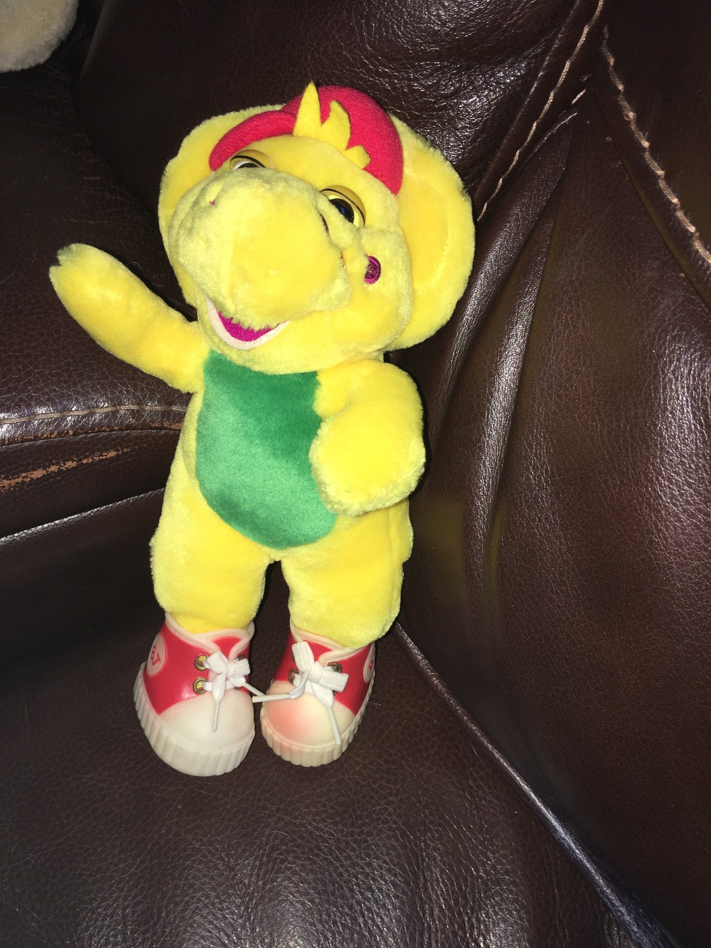 Vintage Barney's BJ Dinosaur Plush Toy, Yellow, 12" Stuffed Animal