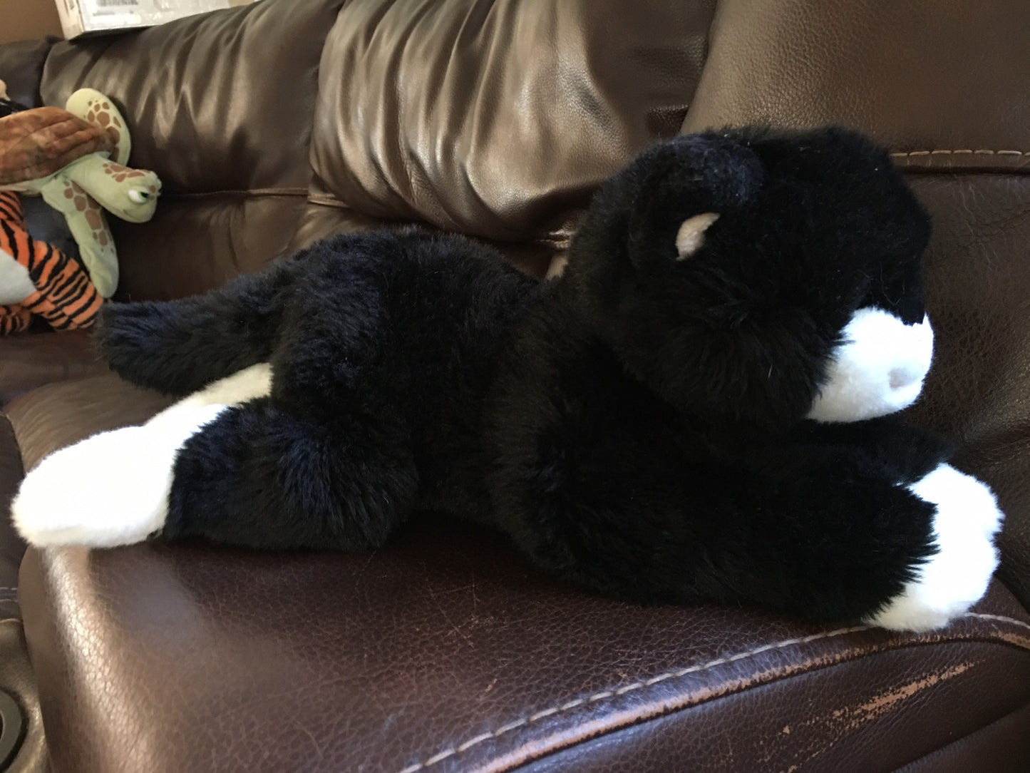 Gund Scoopers Plush Kitten Cat Black/white Stuffed Animal Toy 12”