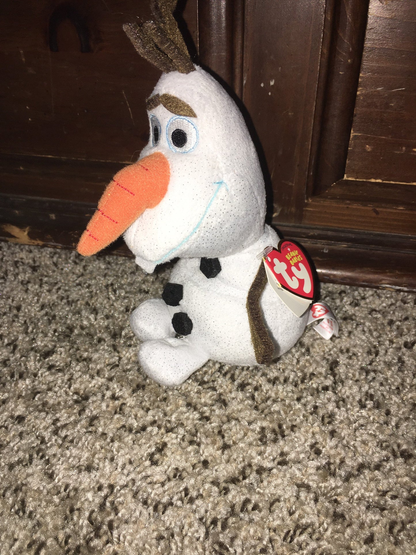 Ty Disney Frozen Beanie Babies Olaf the Snowman Stuffed Animal Plush Toy Vintage For Kids