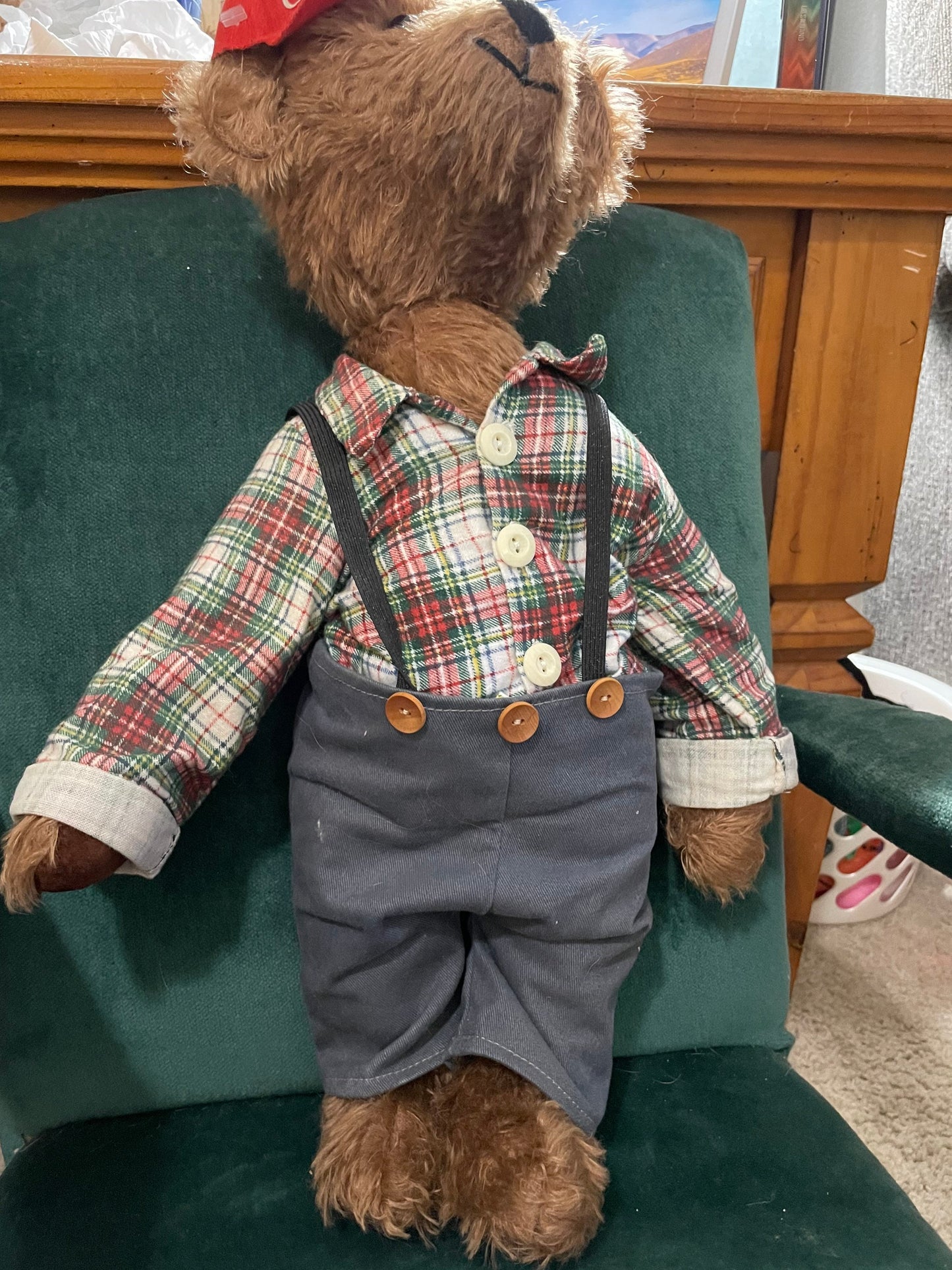 Franklin Mint Coca Cola Mohair Teddy Bear Stuffed Animal