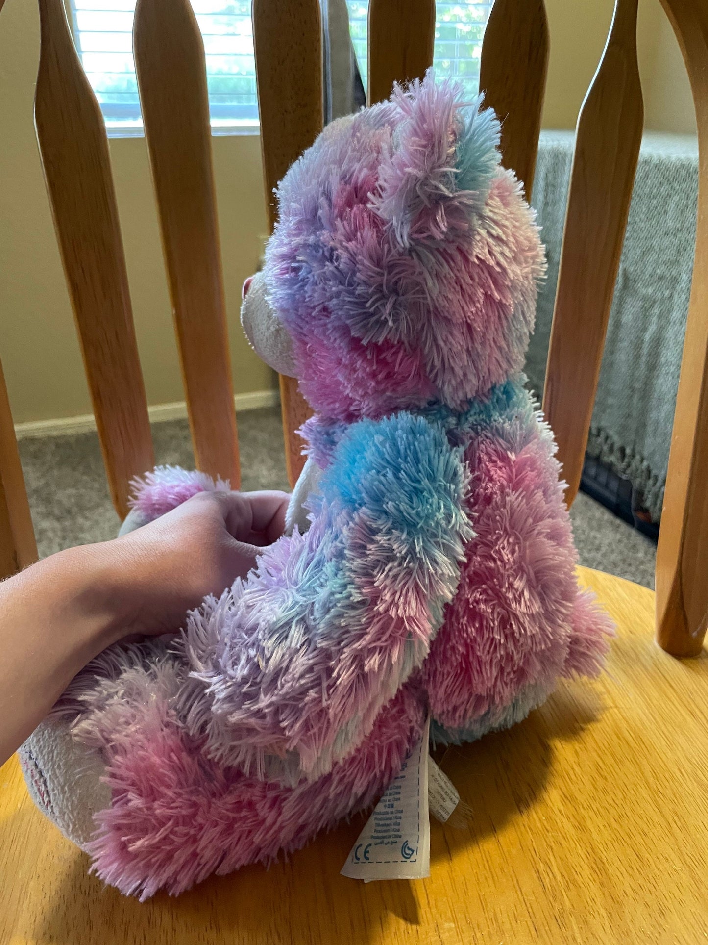Build A Bear Pastel Swirl Tie Dye Furever Endless Hearts Teddy Bear Plush