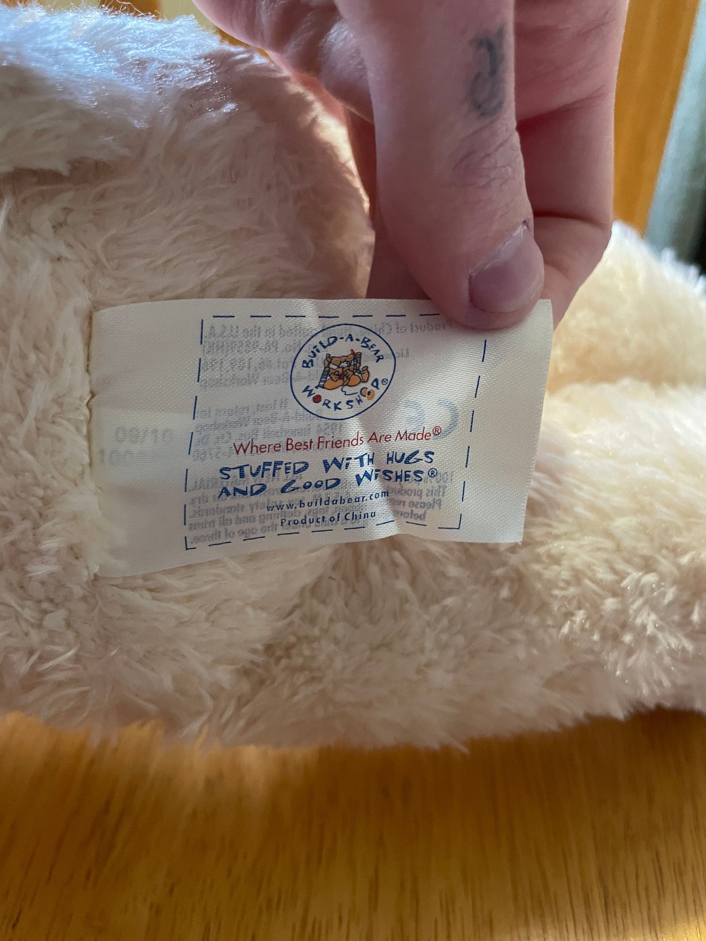 Build a Bear Cream Teddy Bear Plush