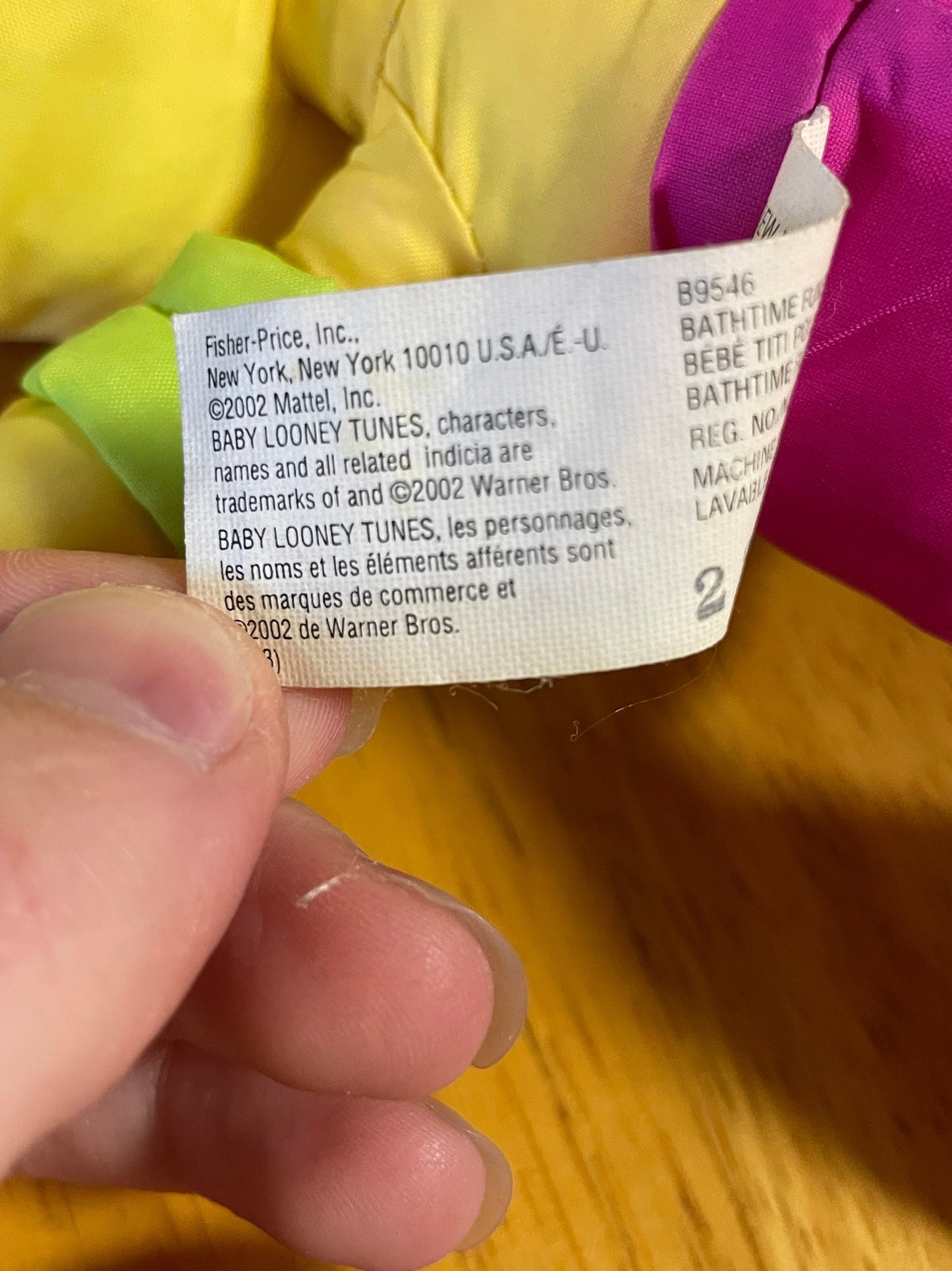Fisher-Price Tweety bird 2002 stuffed animal. Nylon fabric