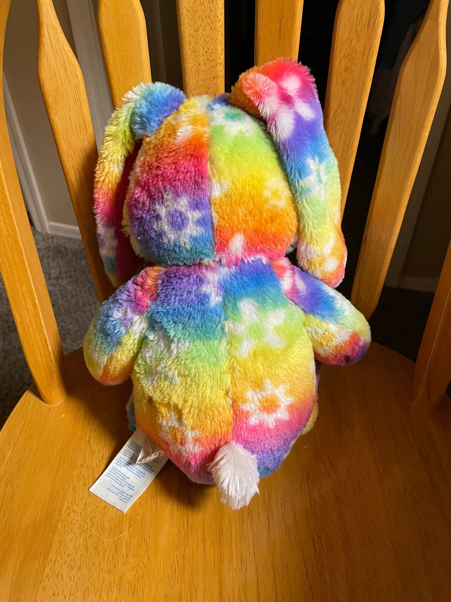 Build A Bear Rainbow Floral Daisy Easter Bunny Rainbow Plush