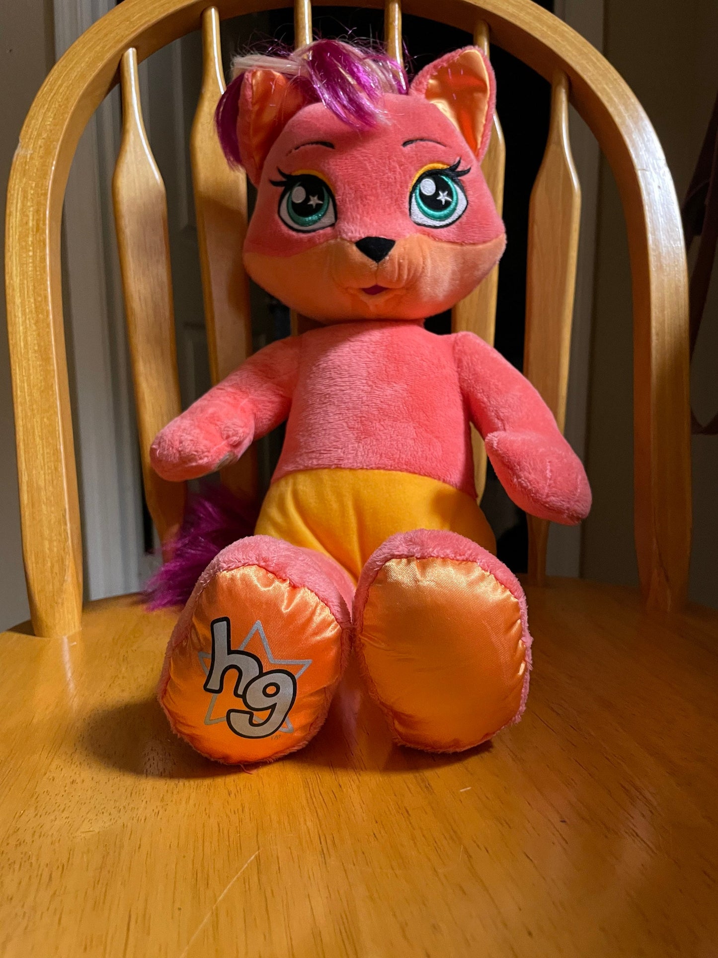 Build A Bear Honey Girl Misha Coral Pink Cat Plush