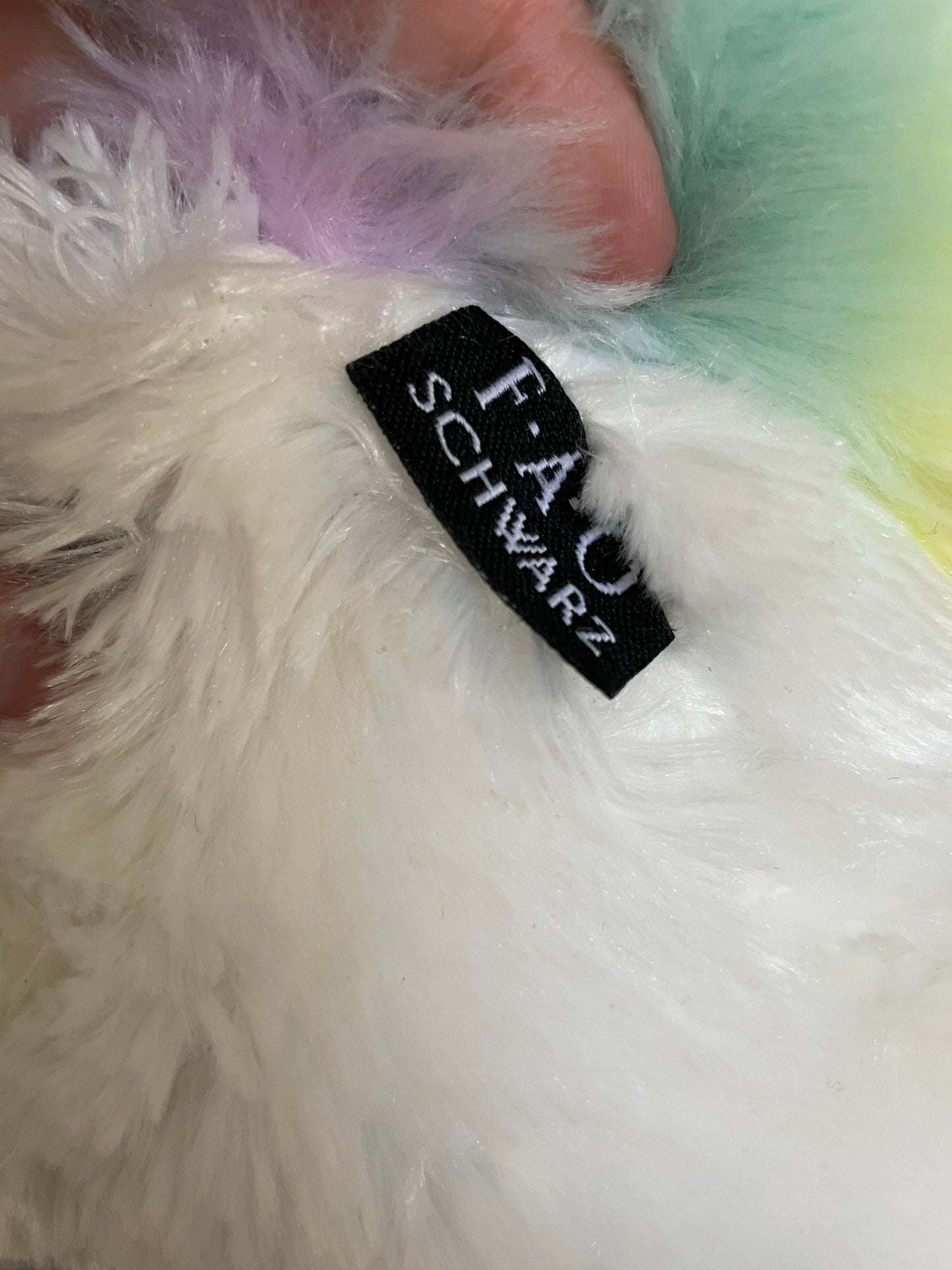 FAO Schwarz White and Pastel Unicorn Plush with Led Lights & Sound. Fuzzy