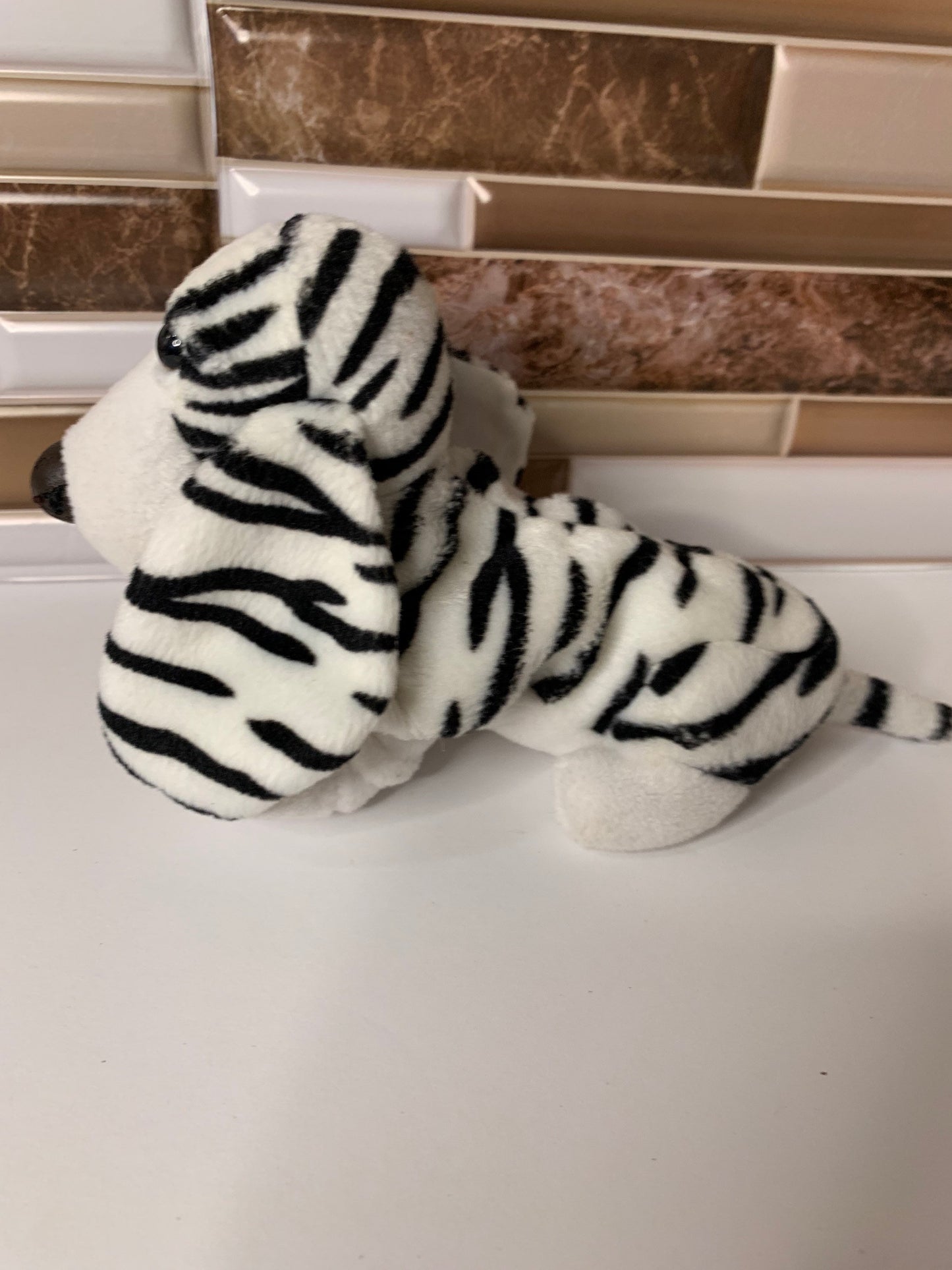 Vintage Hush Puppies Beanie Plush - Zebra Stripe Applause Animal