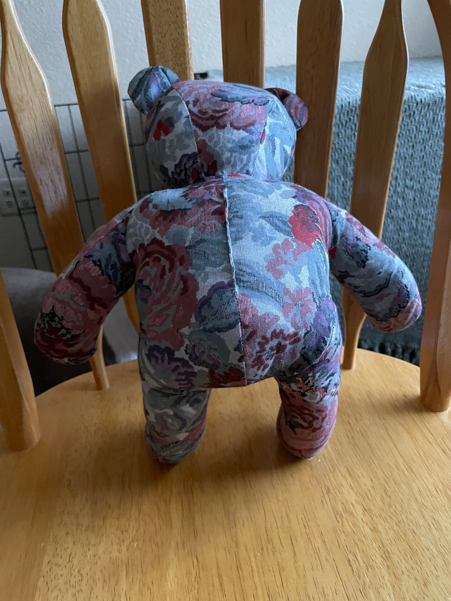 Vintage Floral Teddy Bear with no face plush