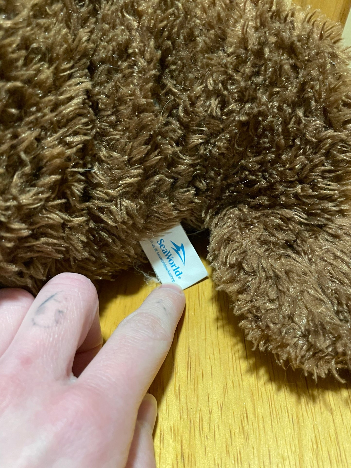 SeaWorld Brown Walrus Plush With White Vinyl Tusks Large
