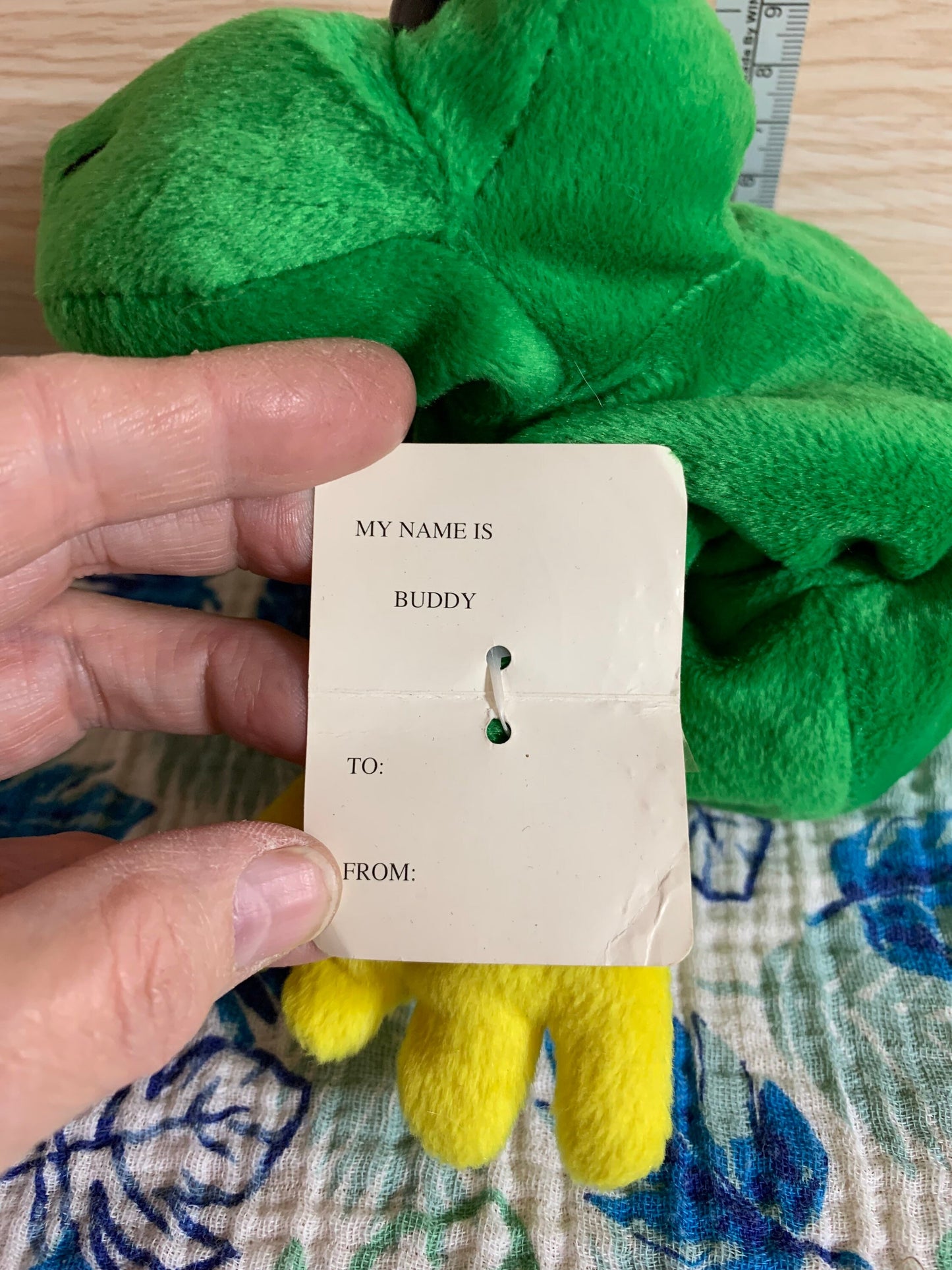 Vintage Kellytoy Buddy, Bean Pets Frog Plush. With Tags