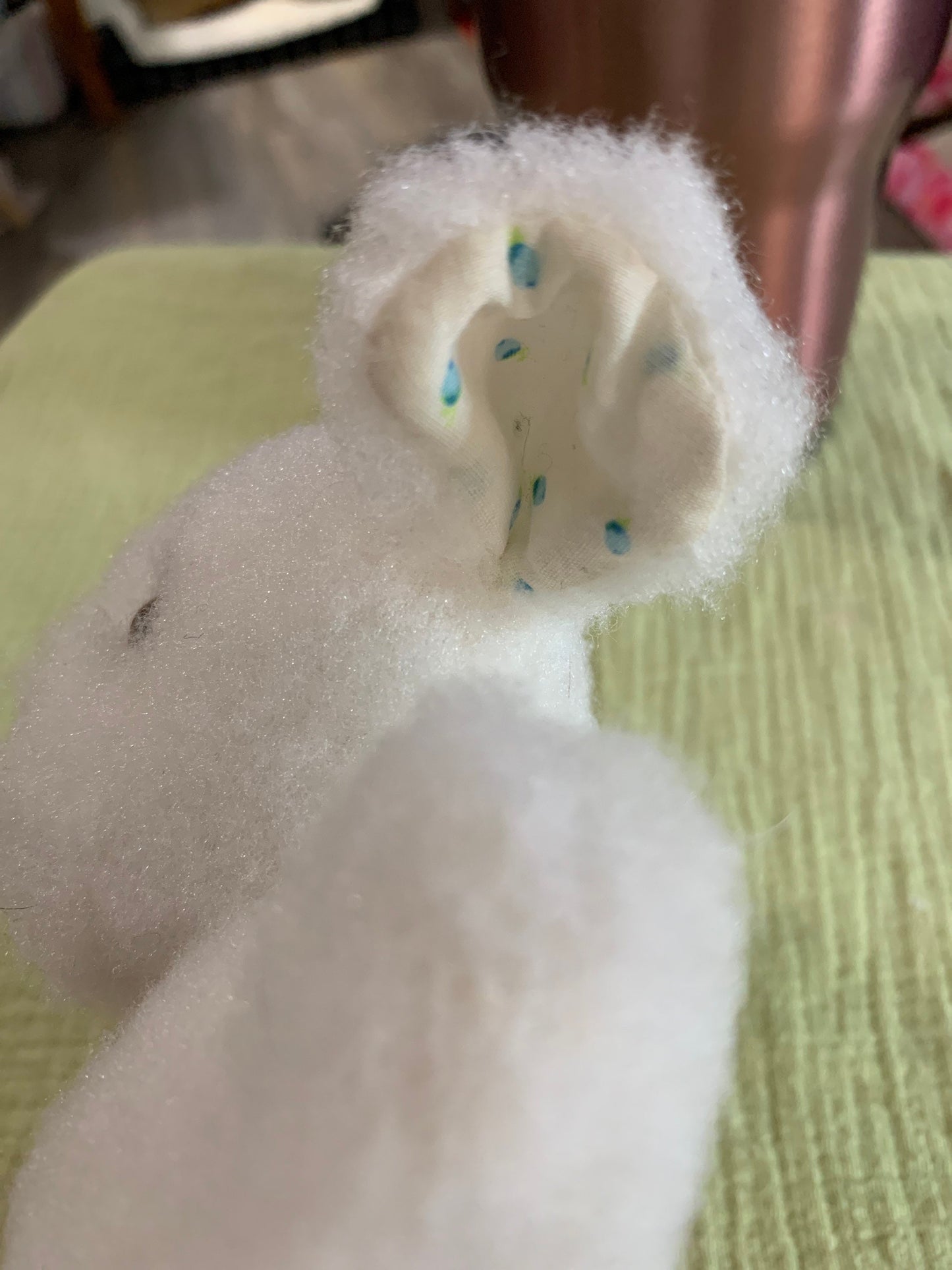 Vintage Eden Baby Lamb Rattle Plush with Blue Accents Rare Nursery Collectible
