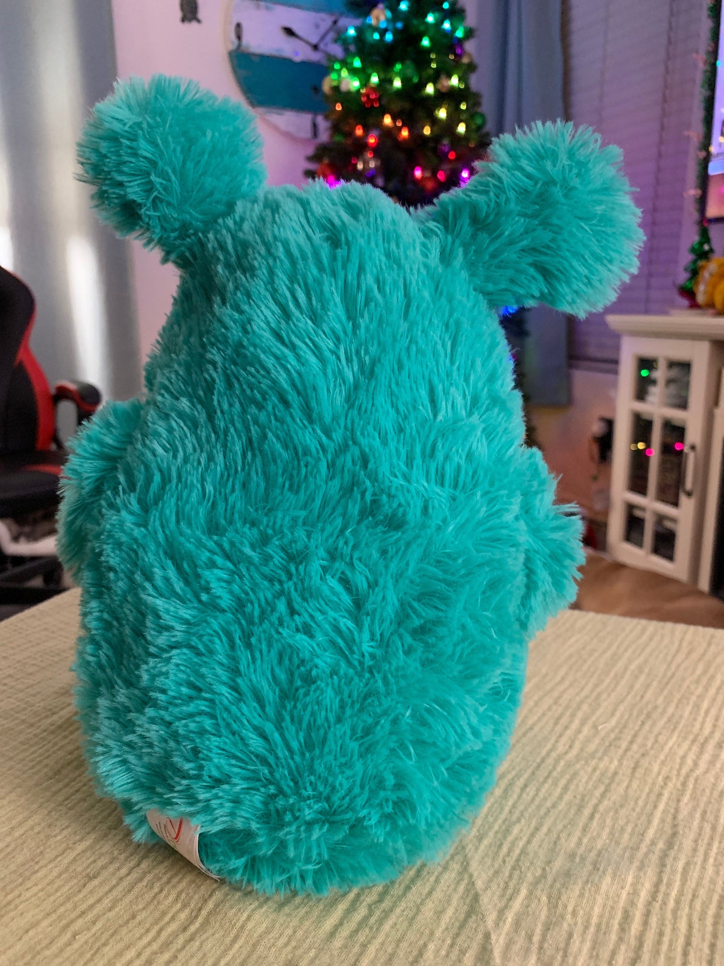 Dream Blue Teal Monster Alien Plush Red Heart I love you