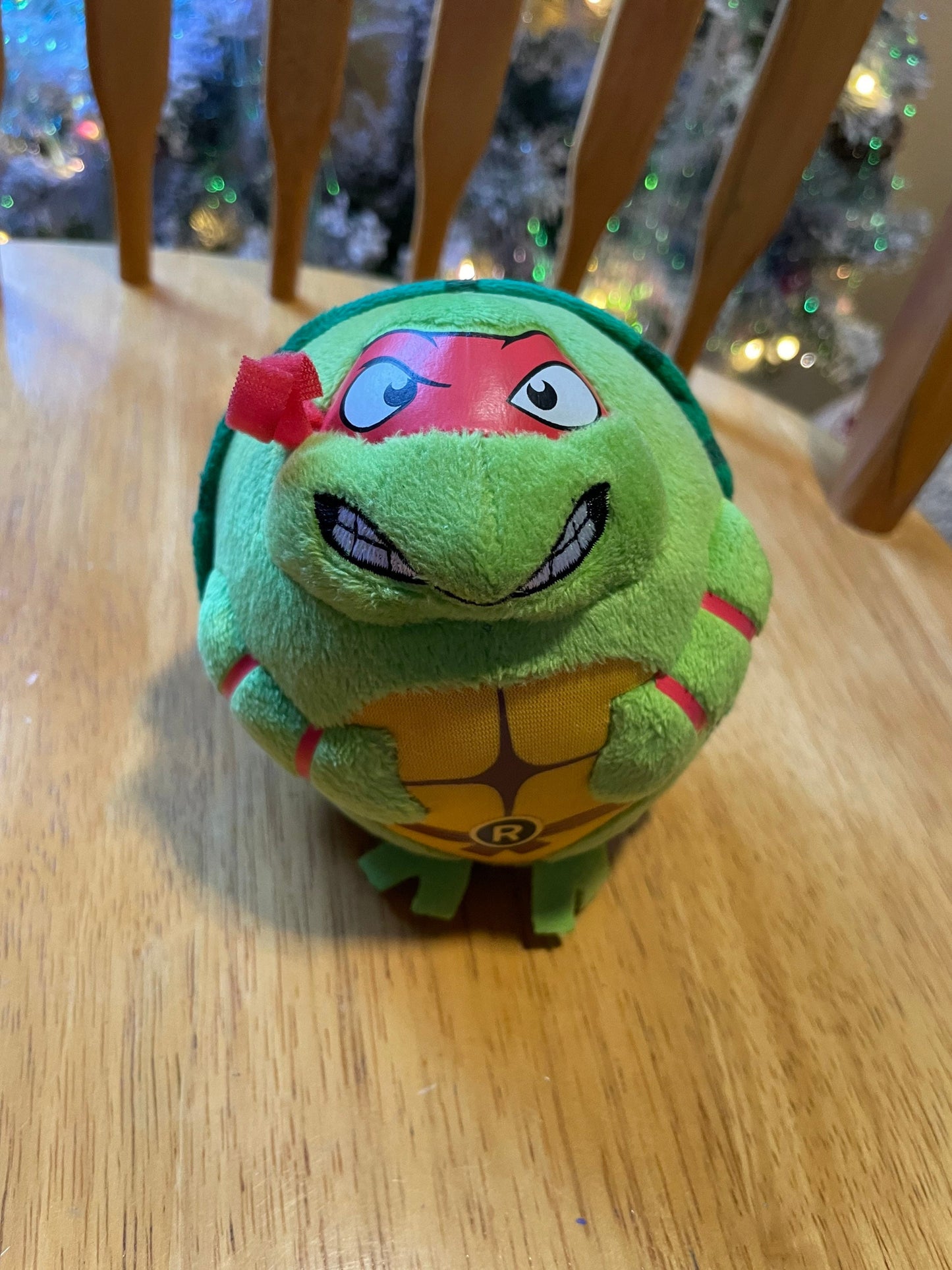 TMNT Teenage Mutant Ninja Turtles Raphael Ty Beanie Baby Ball 5”