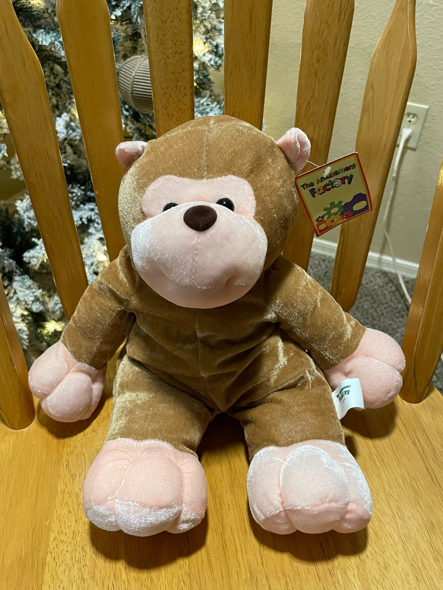The amusement factory monkey plush stuffed animal toy NWT