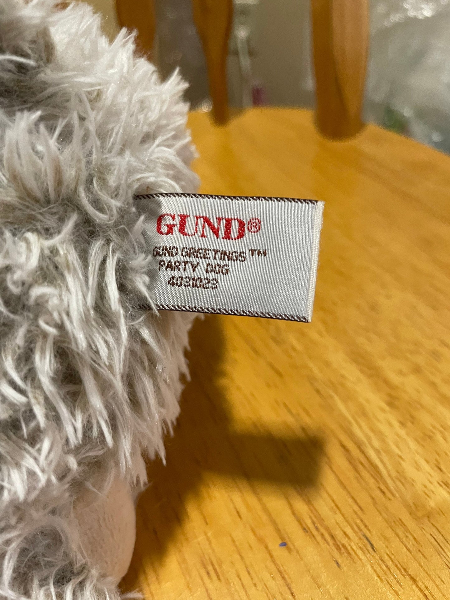 Gund Greetings Party Dog Plush with Hat & Bone, NWT