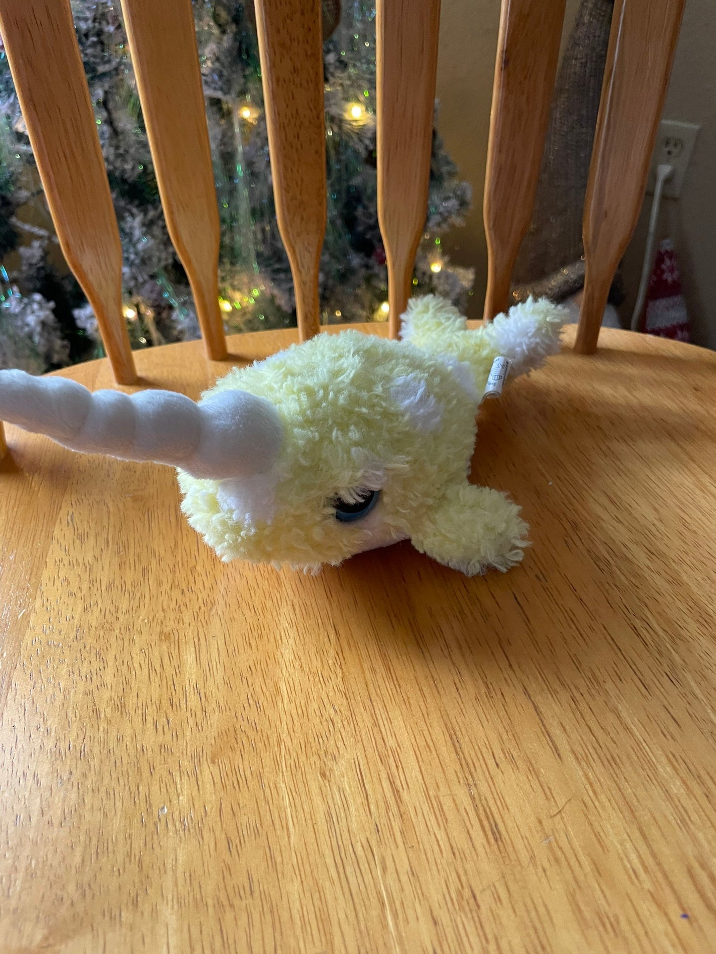 Applause yellow narwhal plush