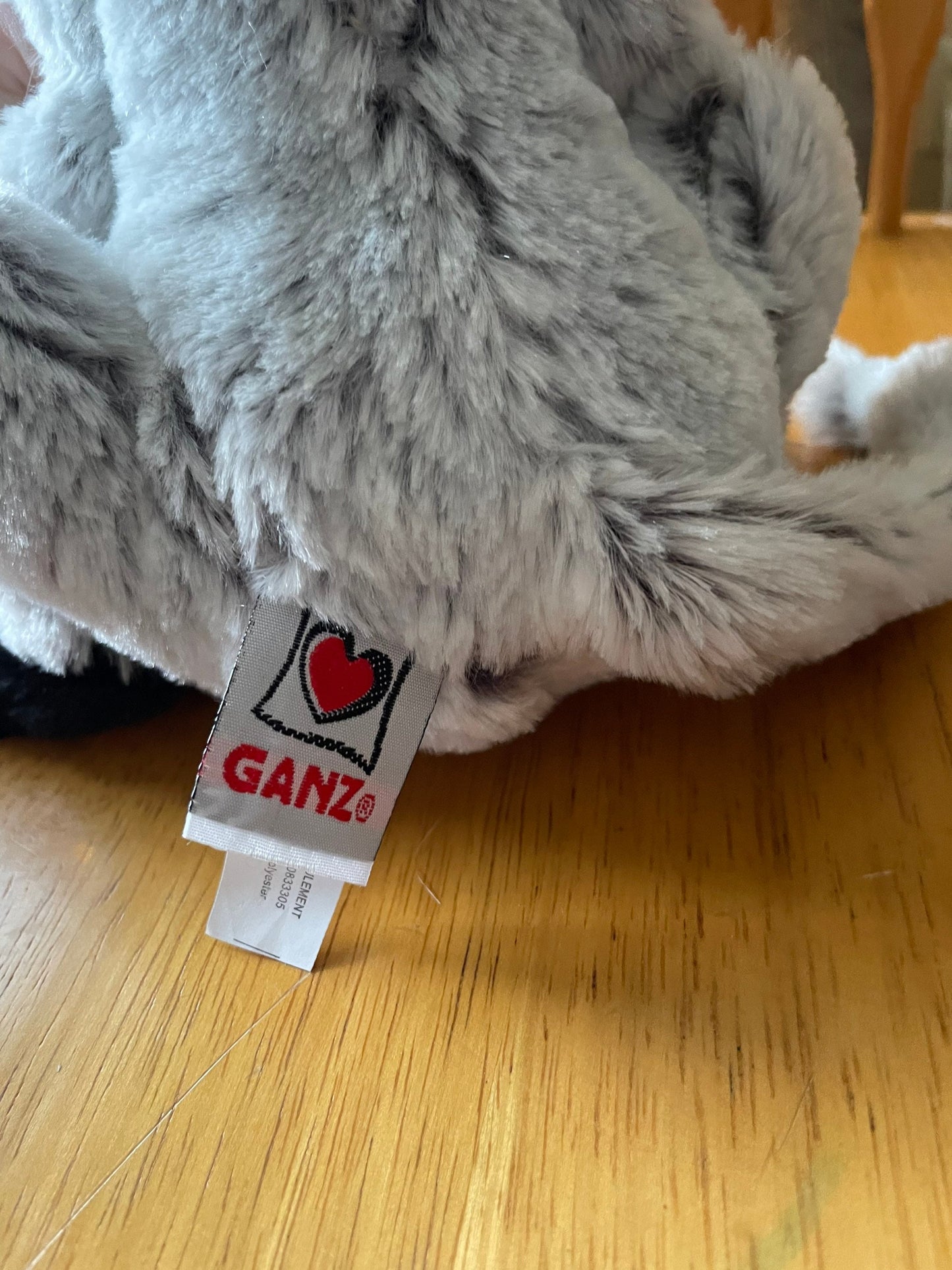 Webkinz Gray and White Langur Monkey Plush, 8"