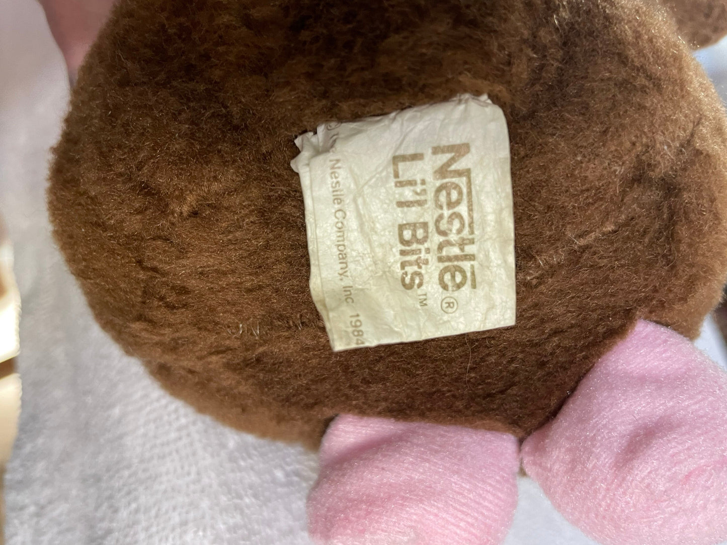 1984 Nestle Lil’ Bits Morsel Baby Plush 7”