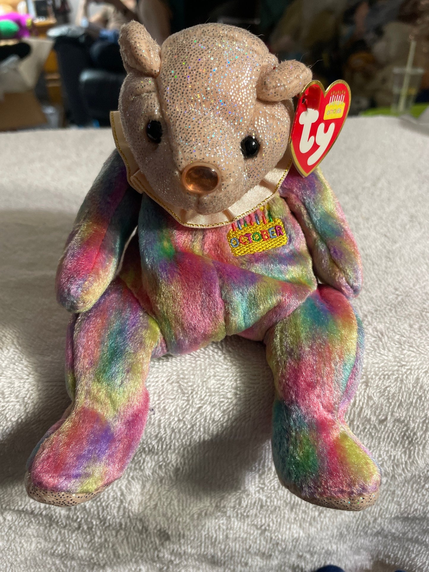 Ty Beanie Baby October Bear Plush NWT