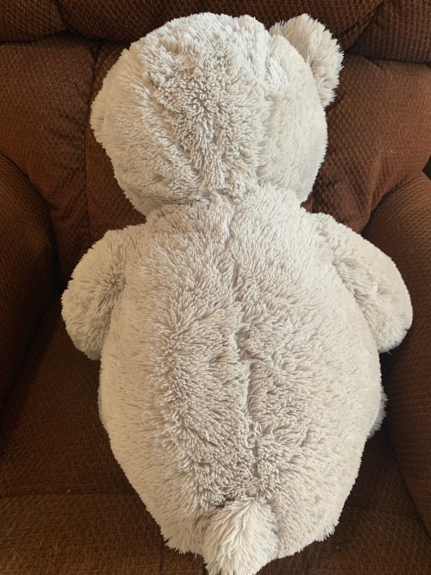 Hugfun Large Gray Teddy Bear Plush, Open Mouth (25")