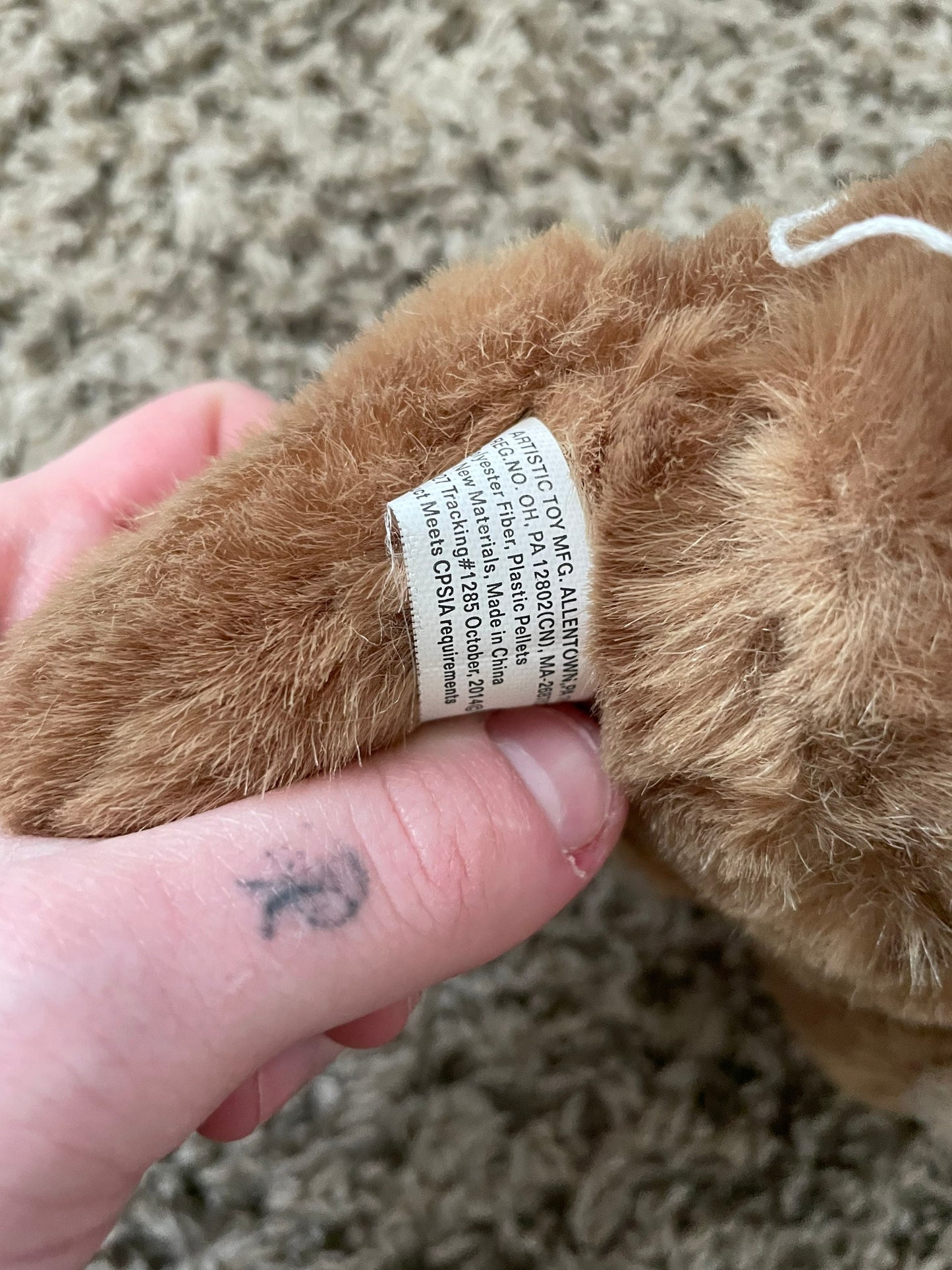 Artistic toy MFG Brown Teddy Bear 6” Plush