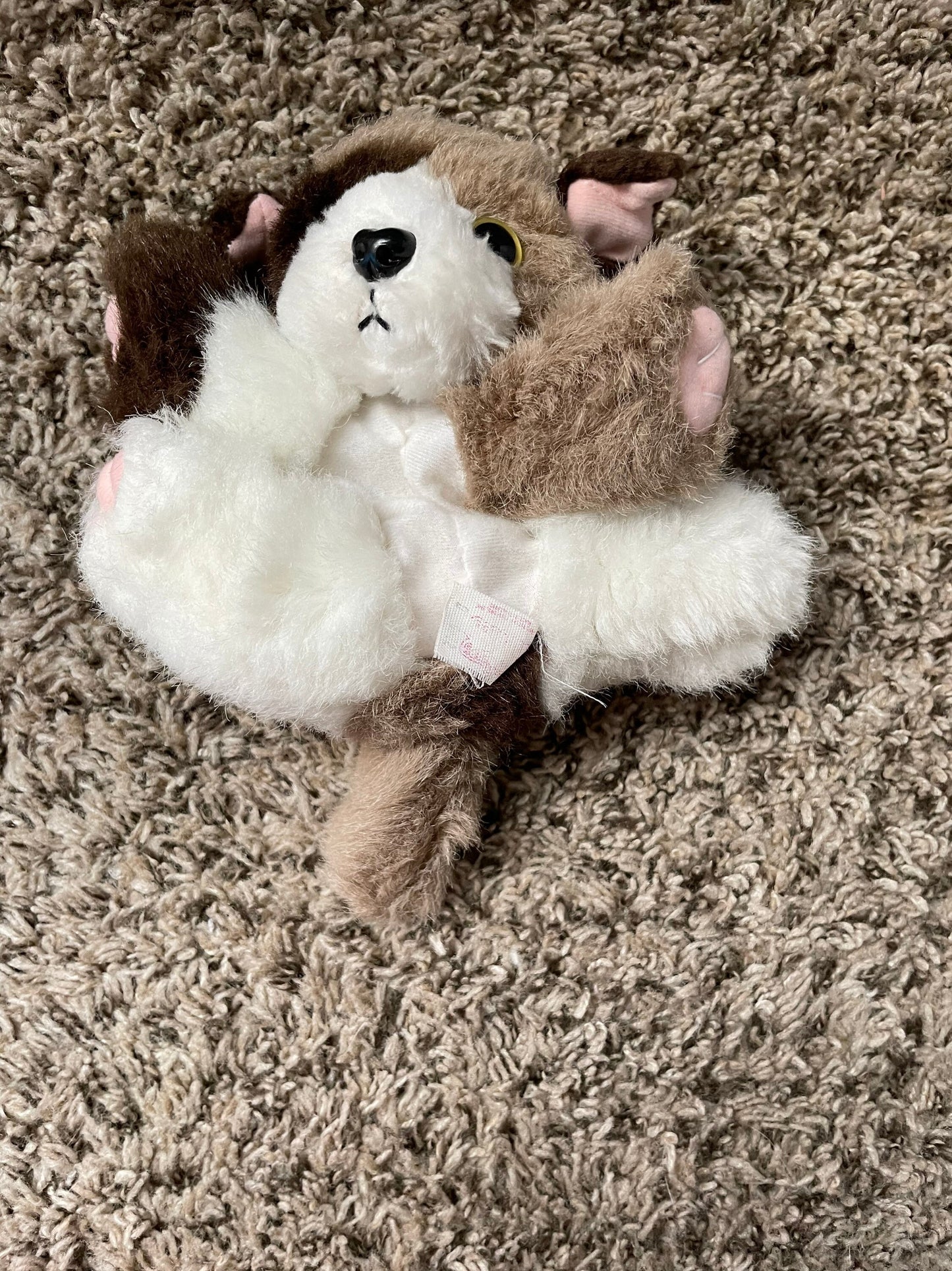 Vintage TYCO Puppy Puppy Puppies Plush Dog Brown Tan White Collector Plush Fully Restored Rare 90s Toy