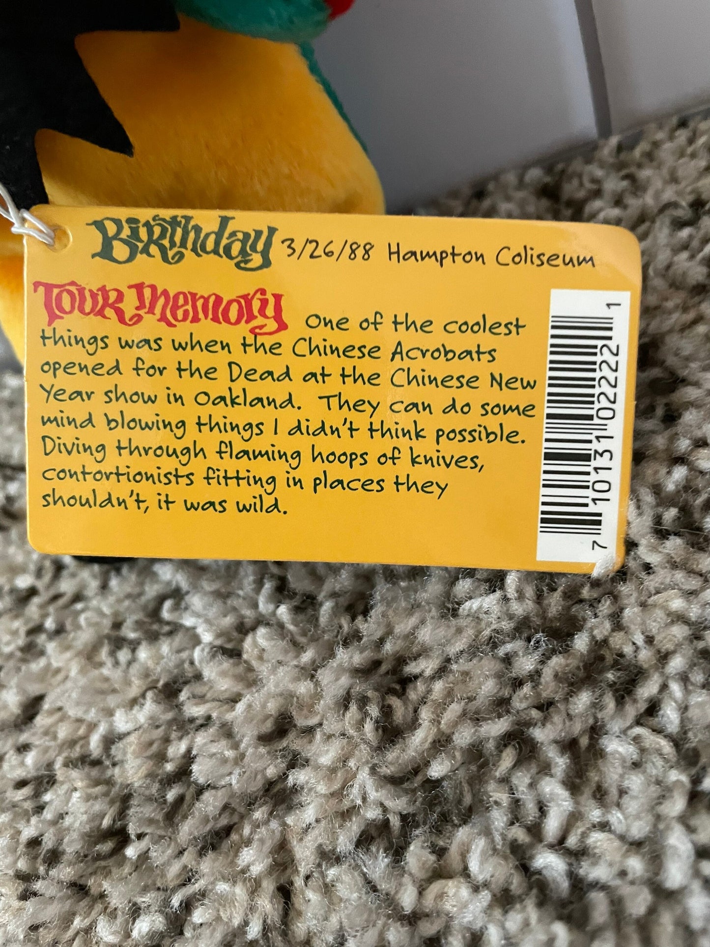 Irie Grateful Dead Beanie Bear NWT
