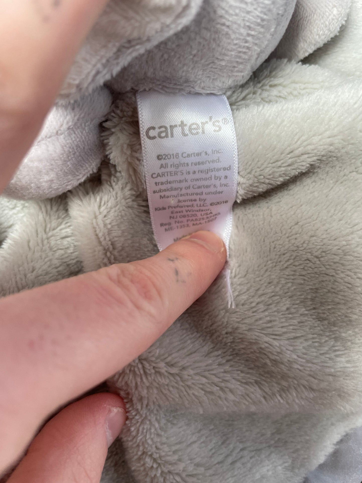Carter’s Elephant Cuddle Plush lovey security blanket