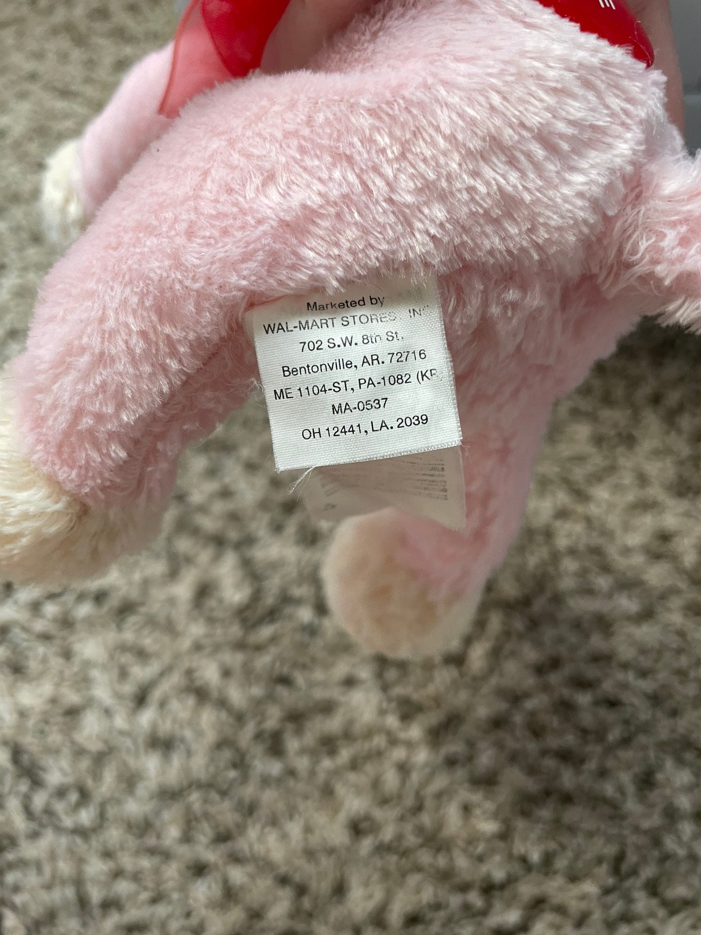 I heart you pig plush