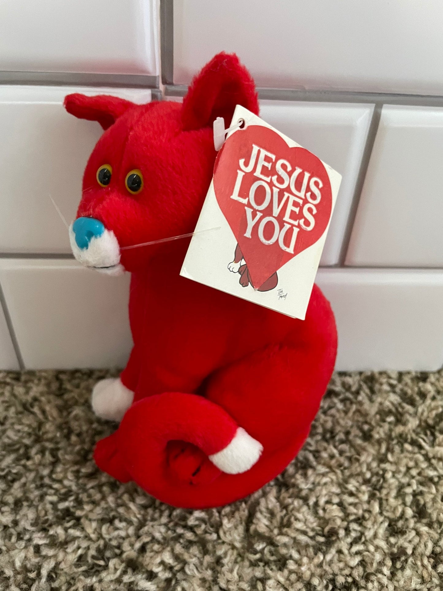 Jim Tweedy Charlie the Red Cat Plush NWT & Very HTF!! One of a kind