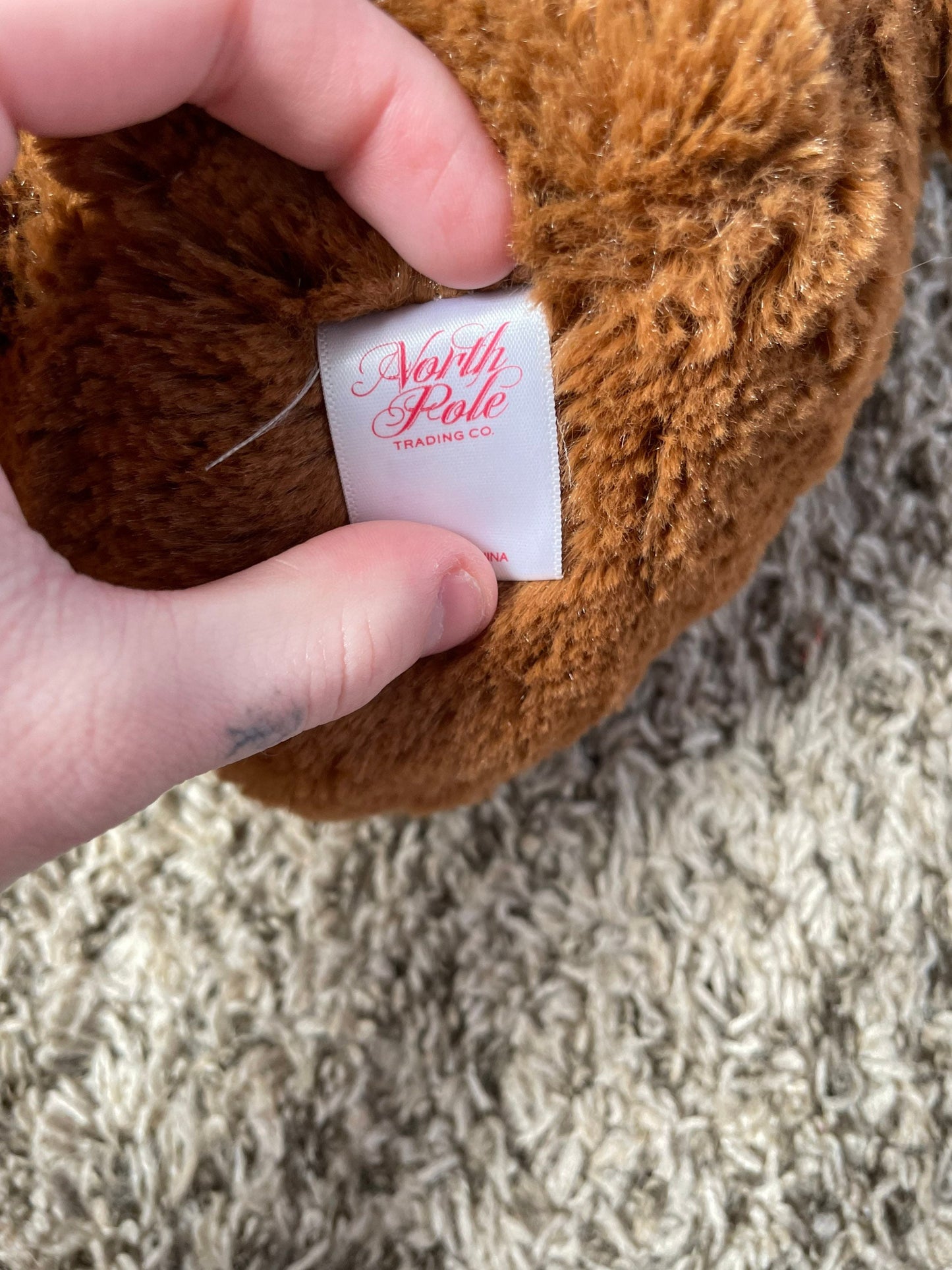 North Pole Trading Co Brown Bear Plush