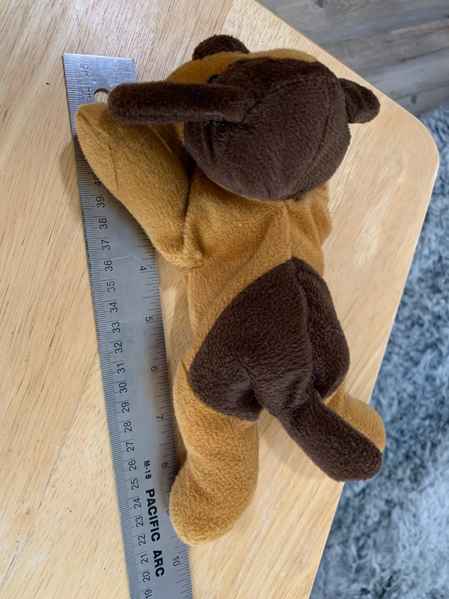 Brown Puppy Dog Plush, Beanie Style, Small