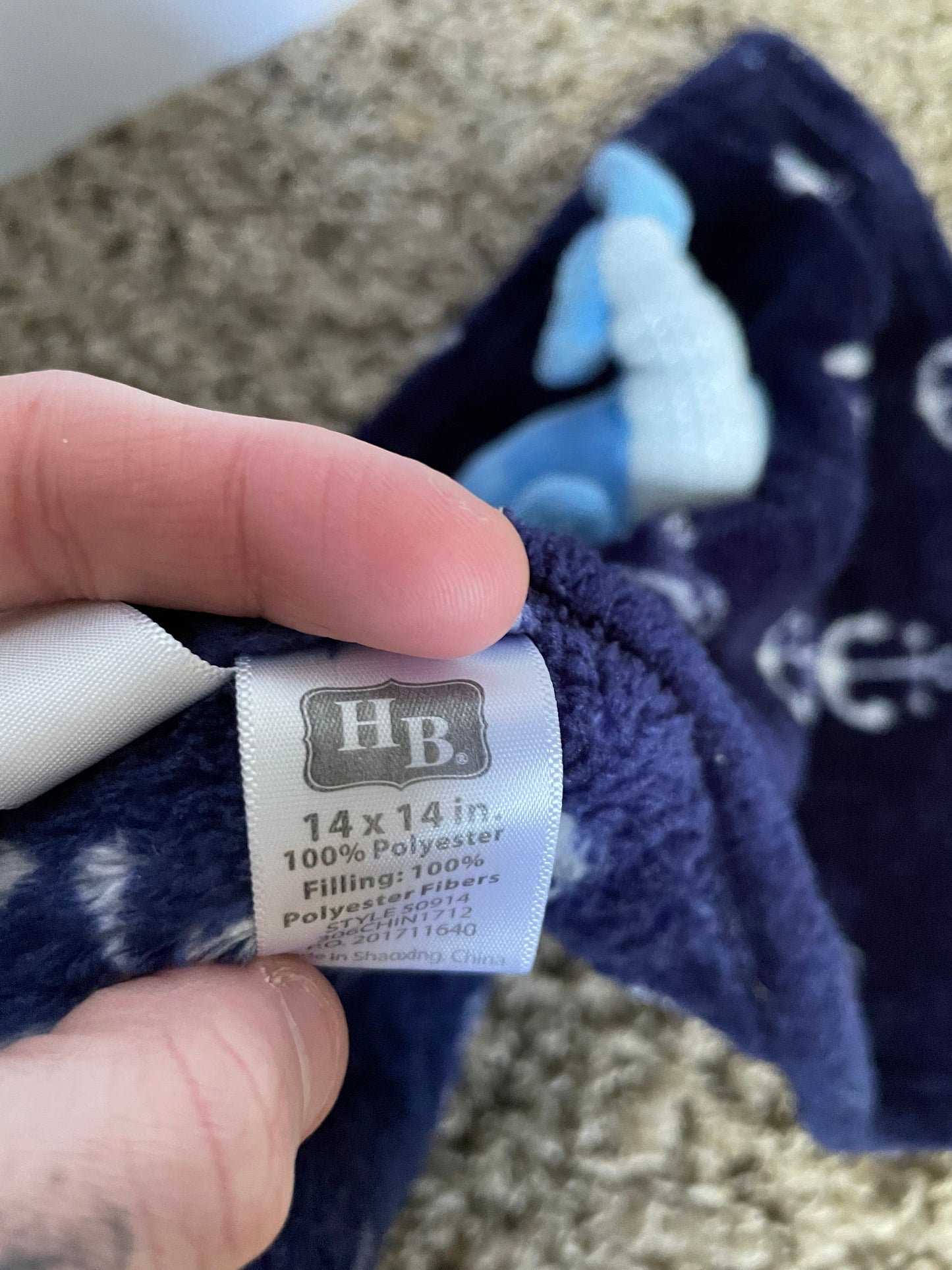 HB Hudson Baby whale lovey security blanket plush