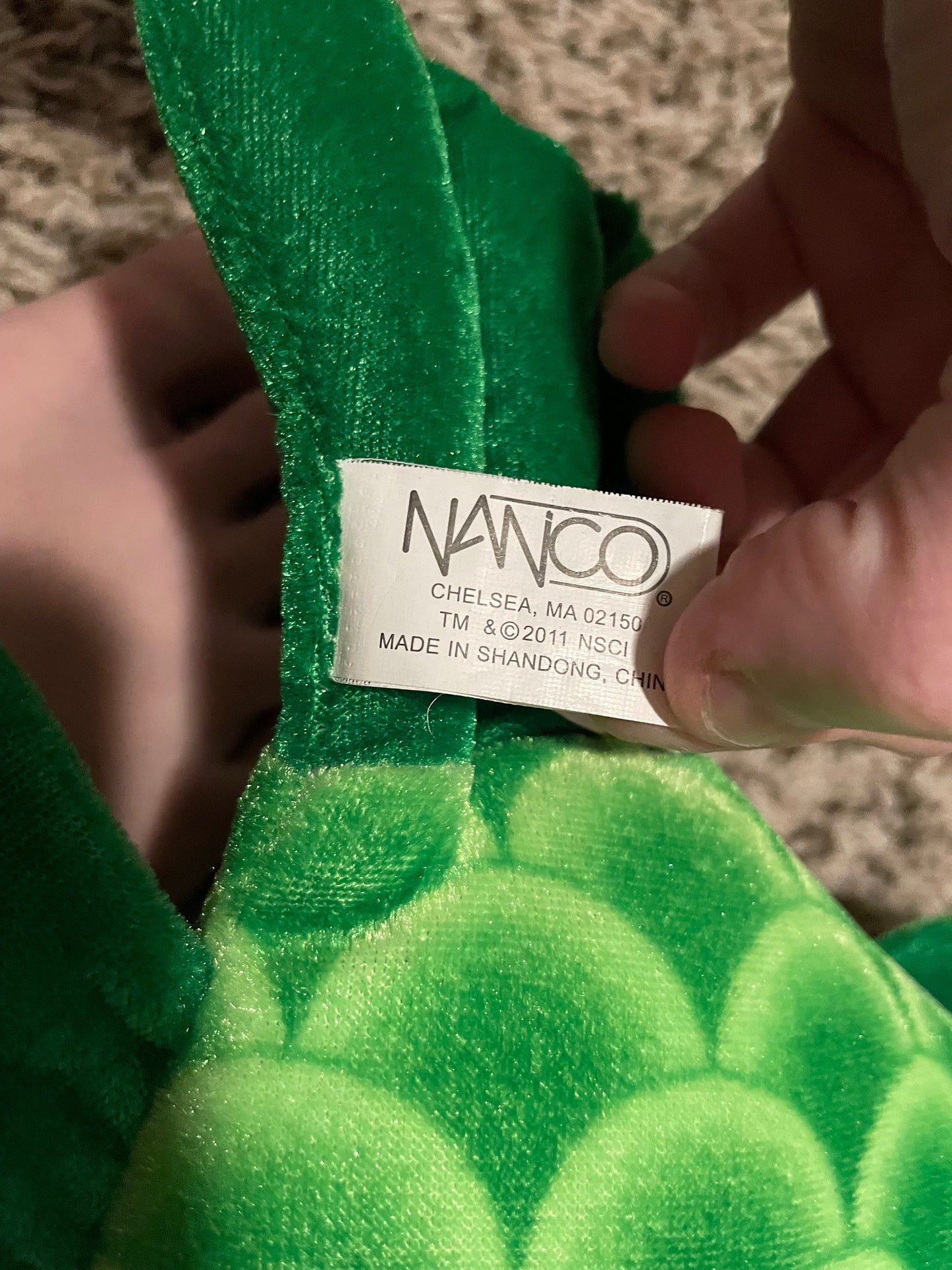 Nanco green fish plush