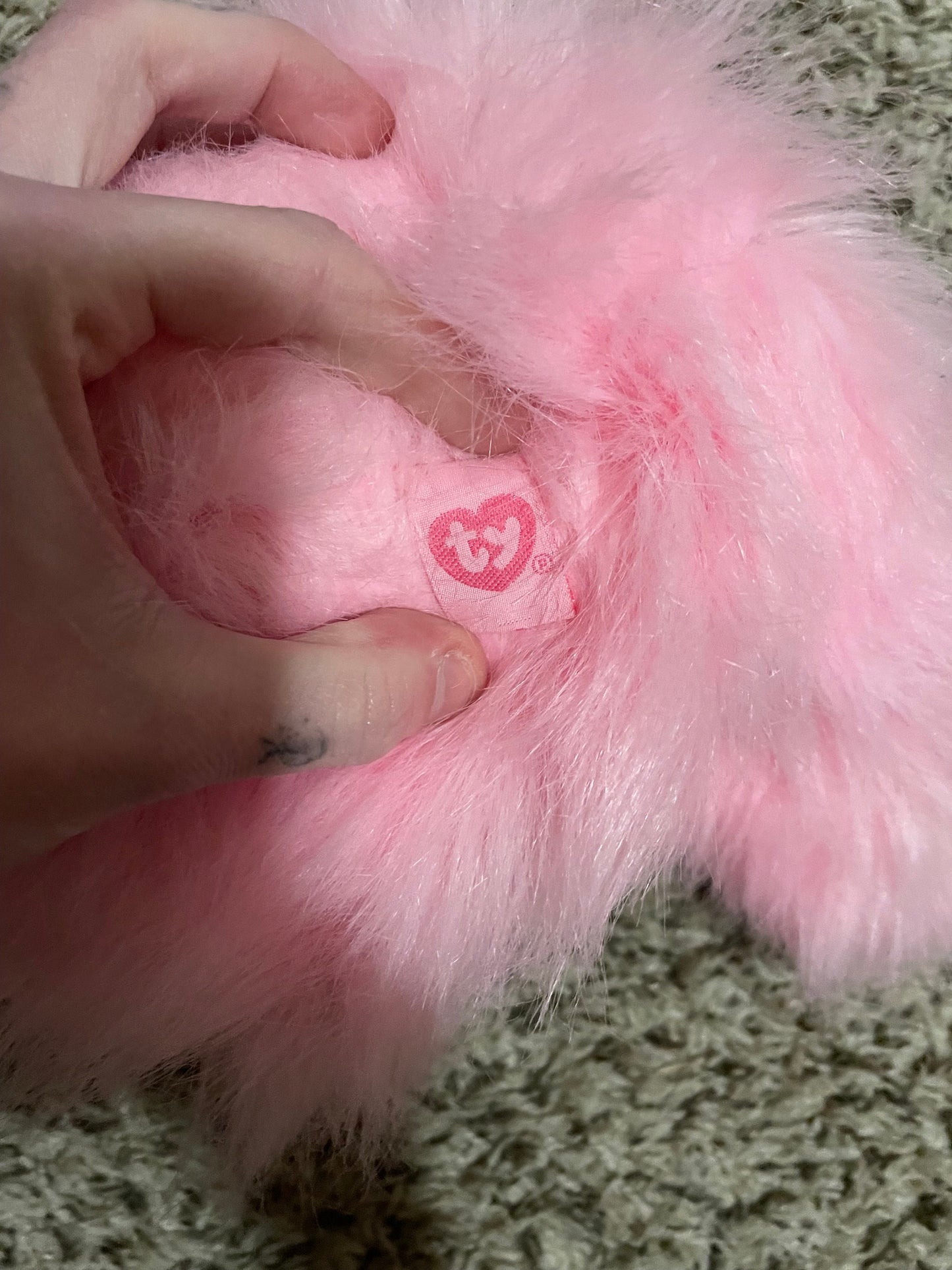 Ty Beanie Babies Orchid Pink Persian Kitty Cat Plush