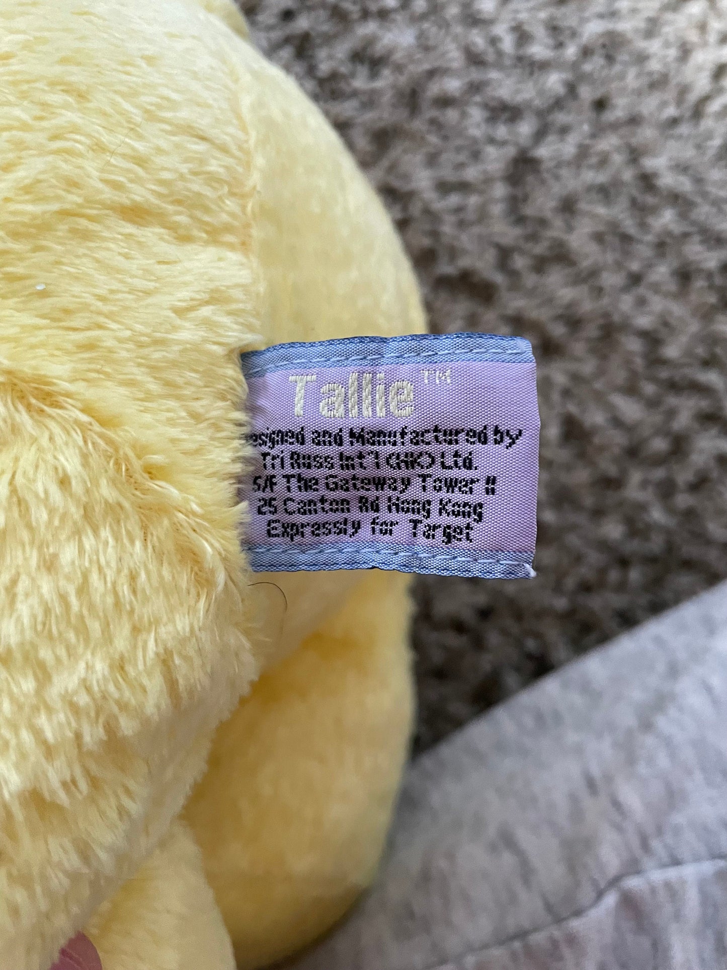 Tri Russ Tallie Yellow Giraffe Plush with purple mane and spots Made for Target