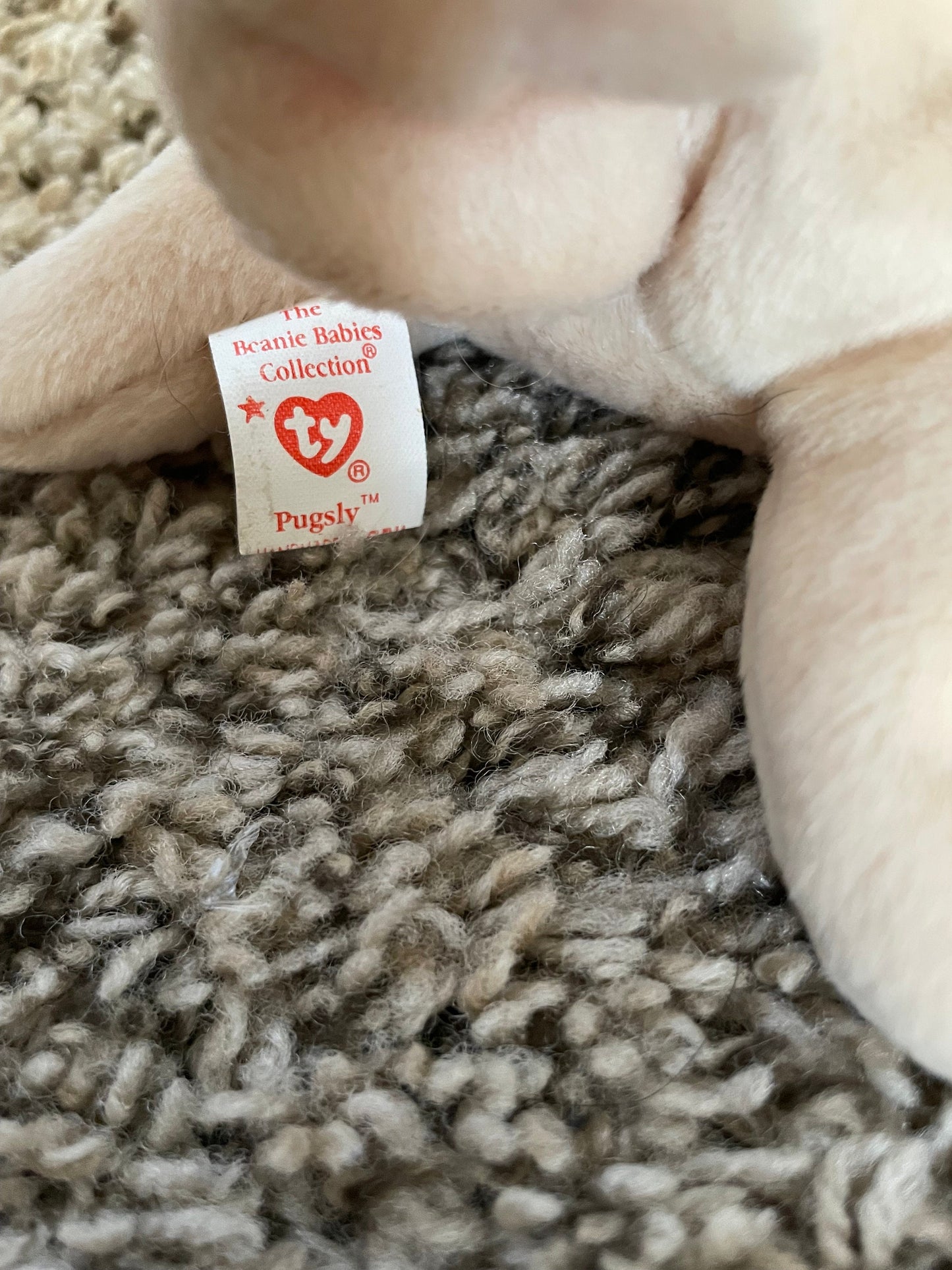 Ty beanie babies Pugsley pug plush NWT
