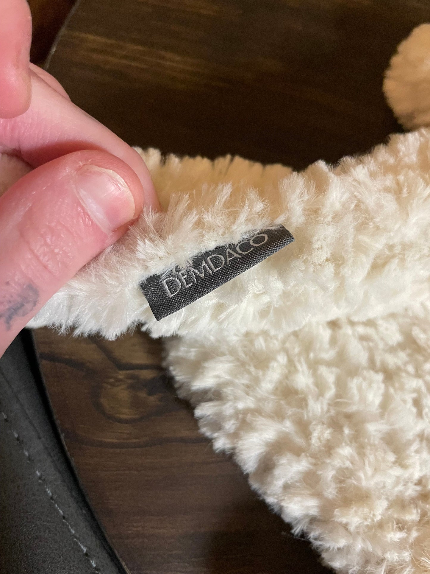 Demdaco Christmas polar bear baby rattle blanket plush