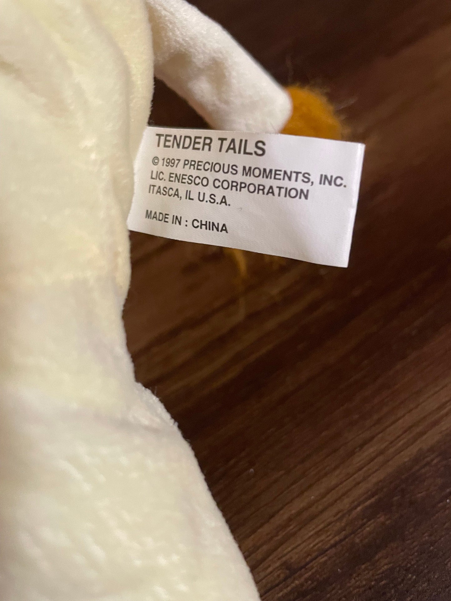 Precious Moment’s Tender Tails Light Yellow And Orange Lion Plush 1997