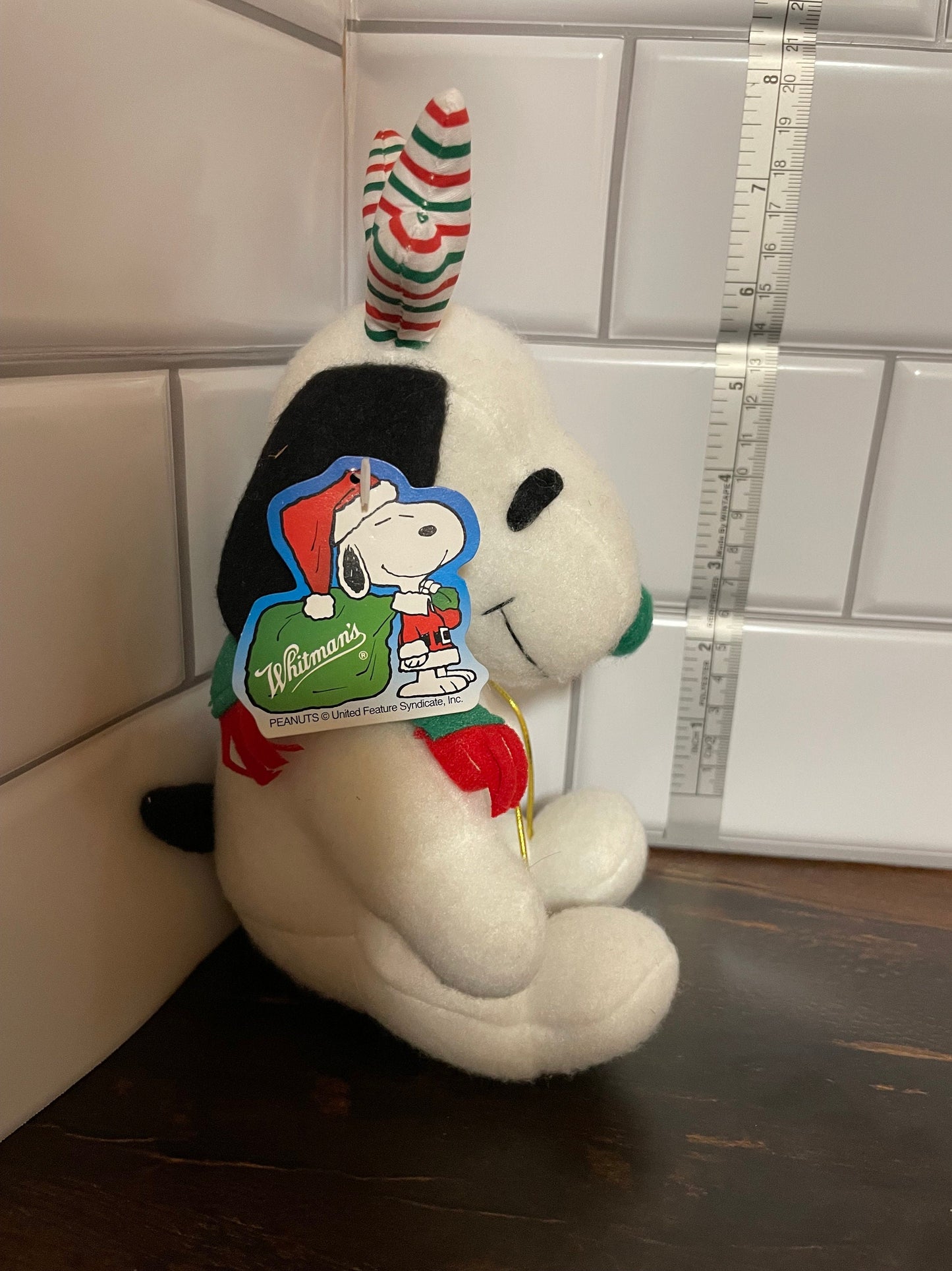 Whitman's Snoopy Reindeer Christmas Plush NWT