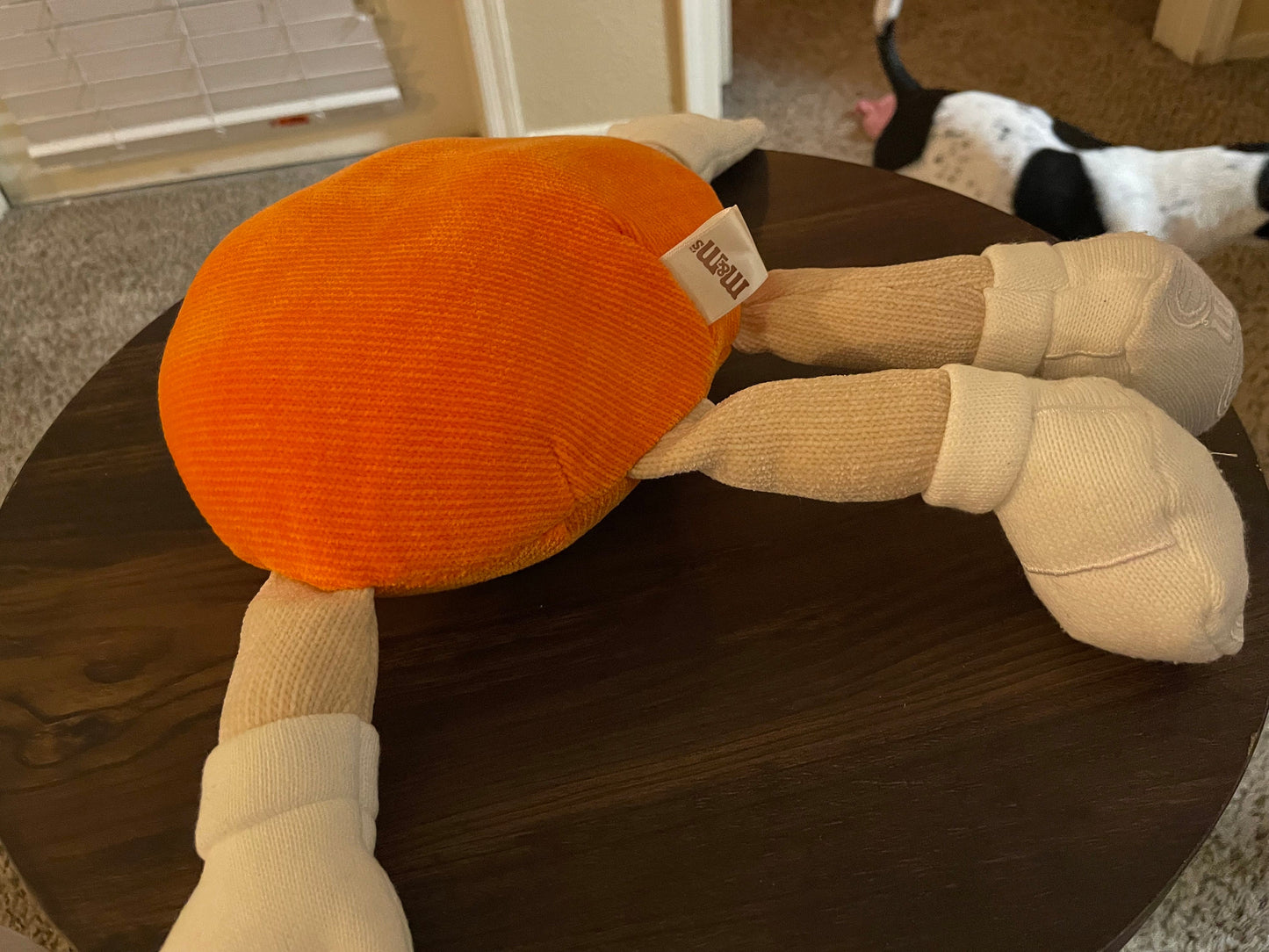 Orange M&M plush