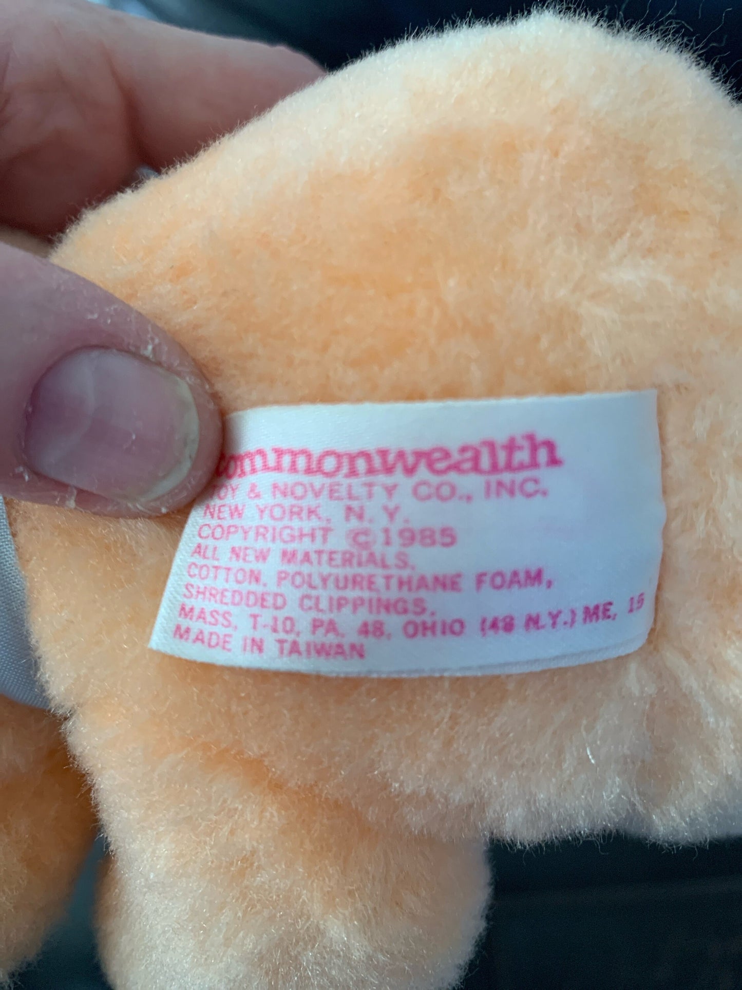 Vintage Commonwealth Cheeks Bunny, 1985 Restored Plush Rabbit