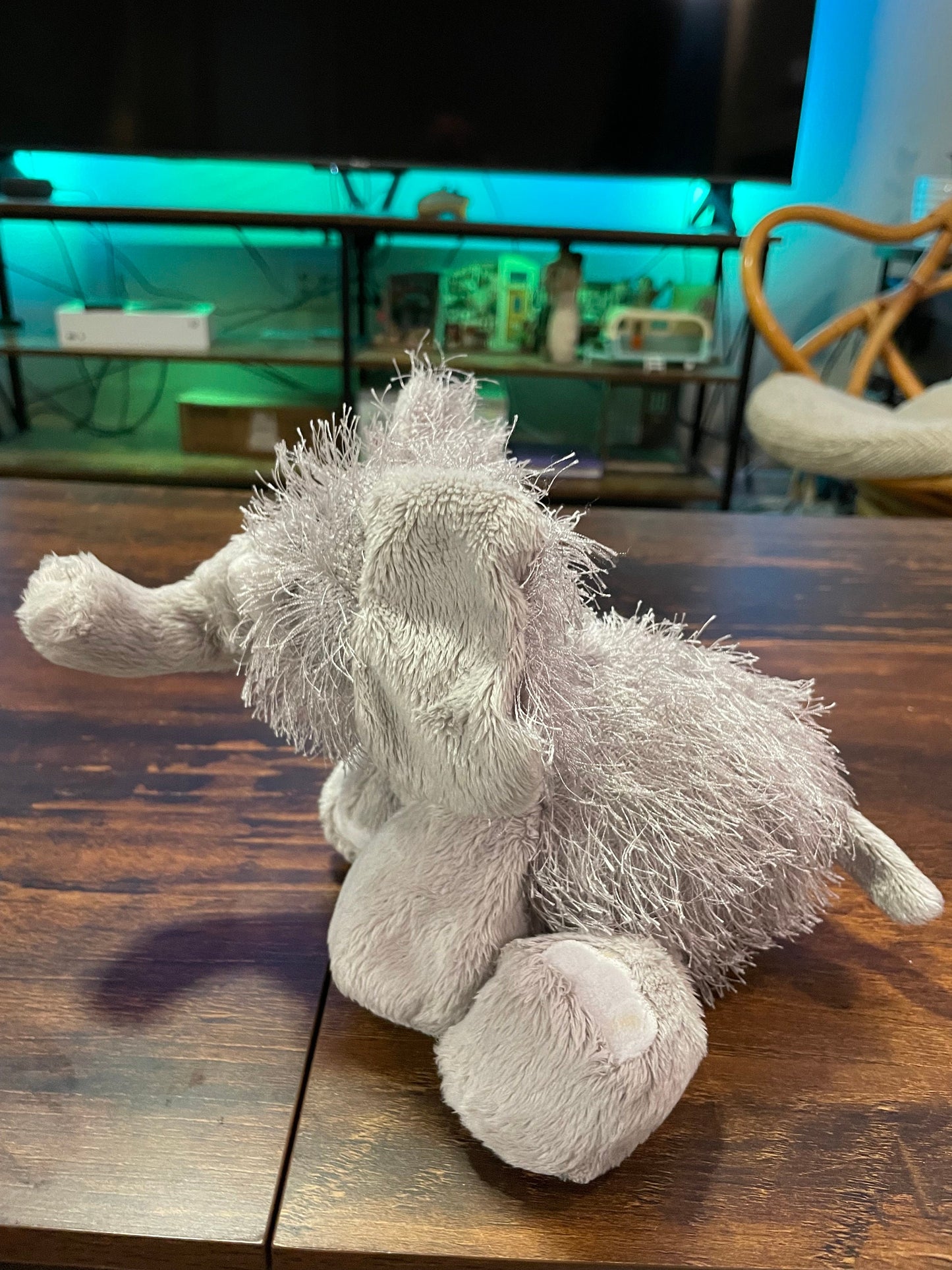 Webkinz Gray Shaggy Elephant Plush Stuffed Animal. Regular Sized. No Code.