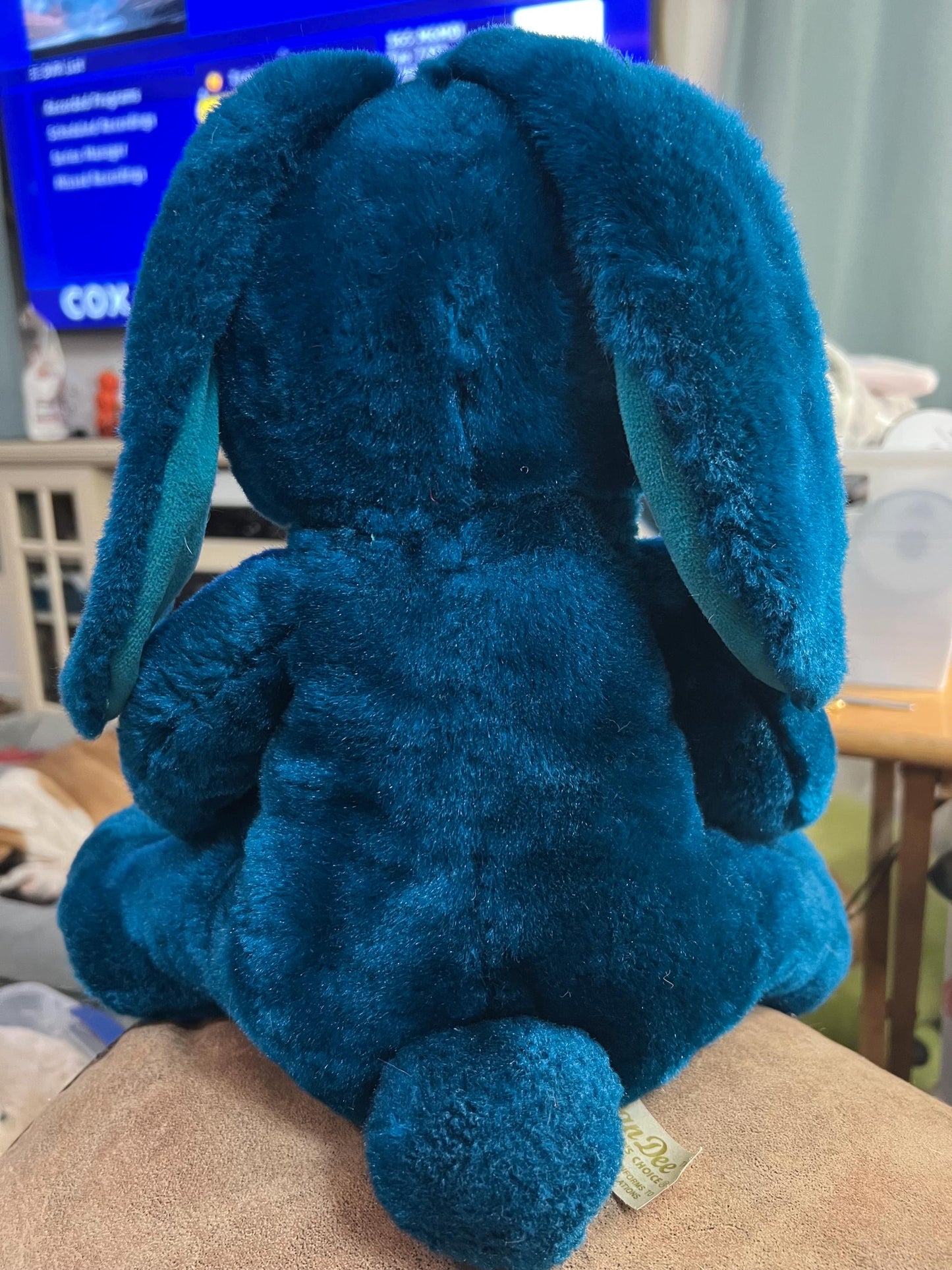 Dan Dee Dark Blue Dark Teal Bunny Rabbit Plush