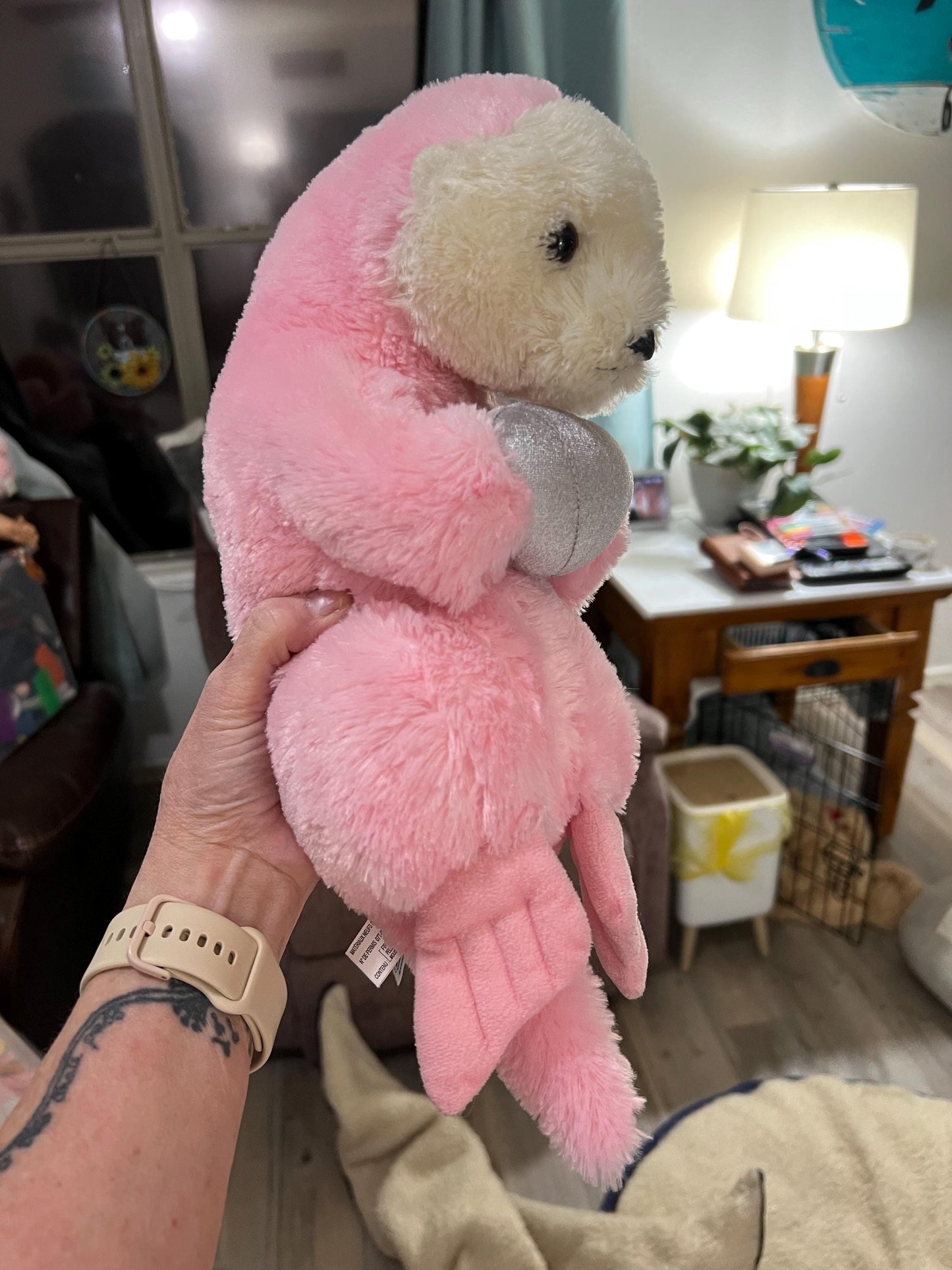 Destination Nation Pink Otter, Plush With Silver Clam