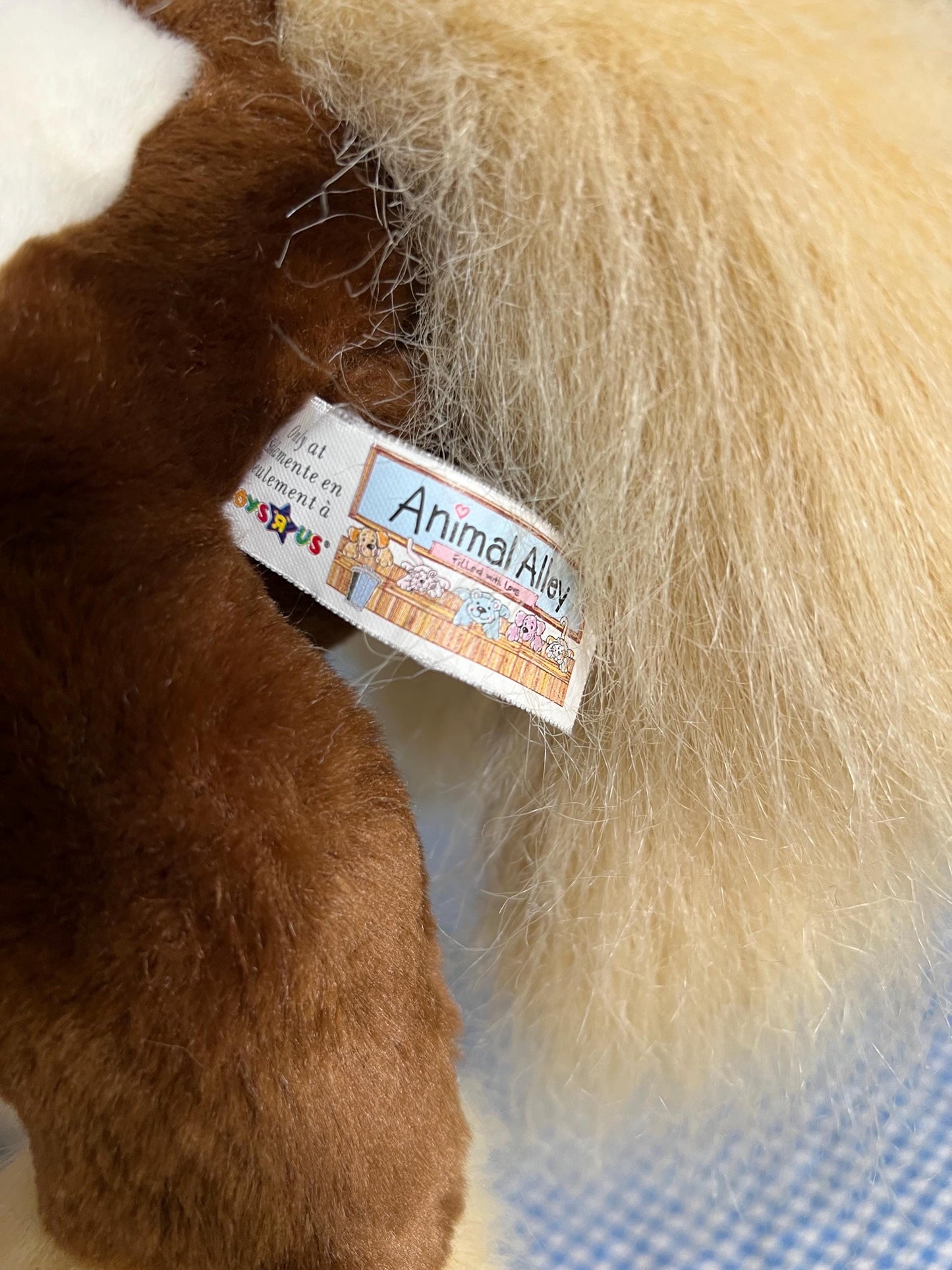 Animal Alley Brown And White Clydesdale Horse Plush. Vintage Toys R Us